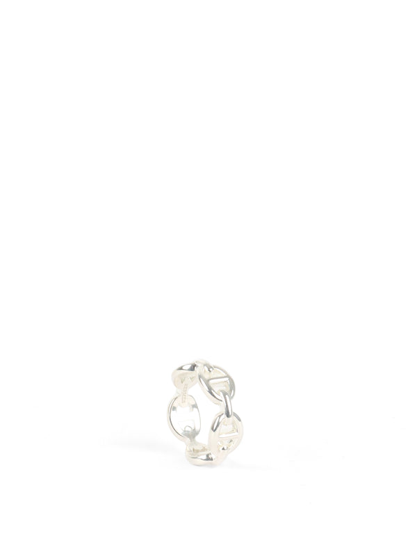 Hermes Silver Chaine DAncre Enchainee Ring, Small Model