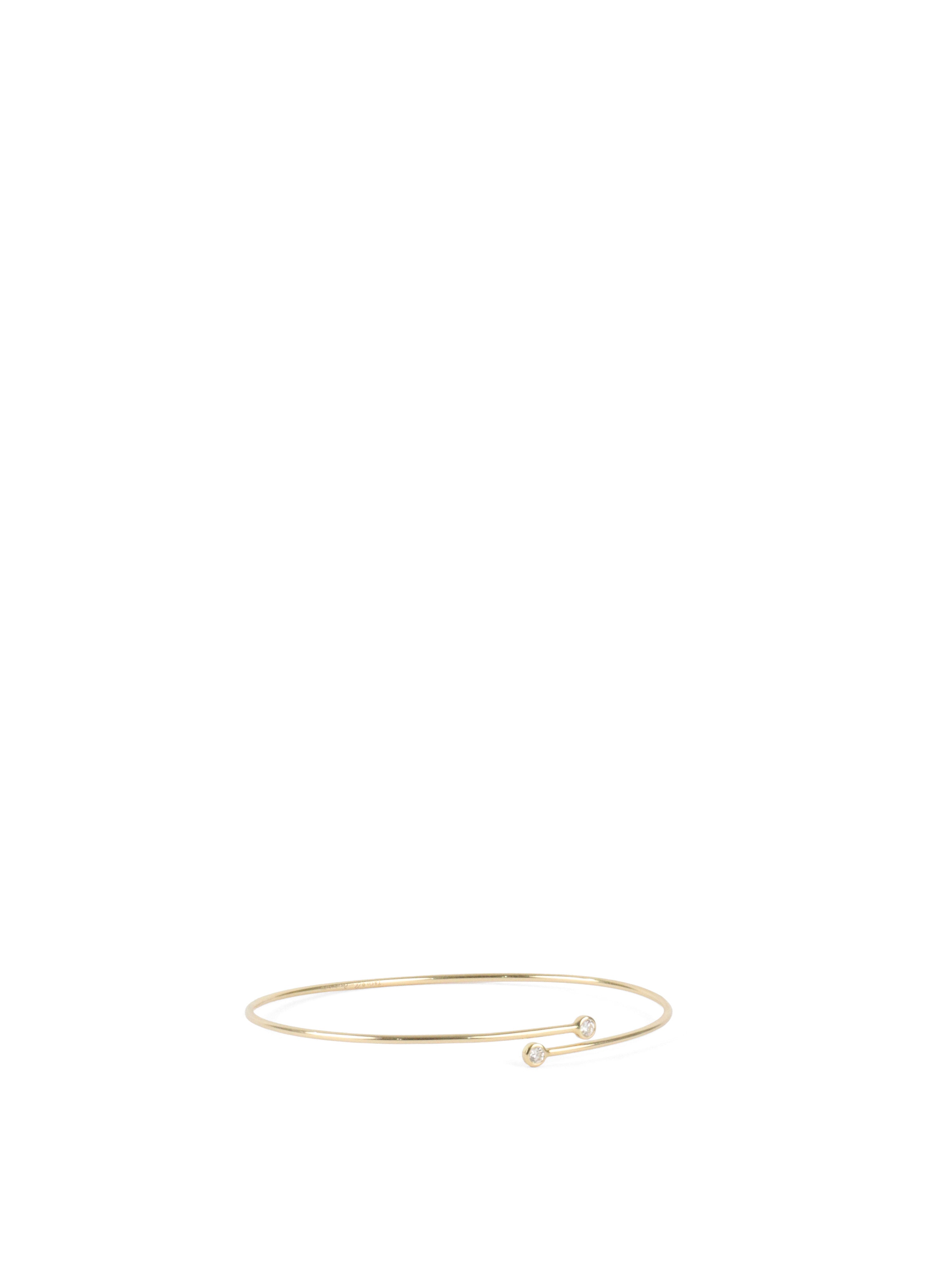 Tiffany  Co Small Yellow Gold Elsa Peretti Diamond Hoop Single-row Bangle