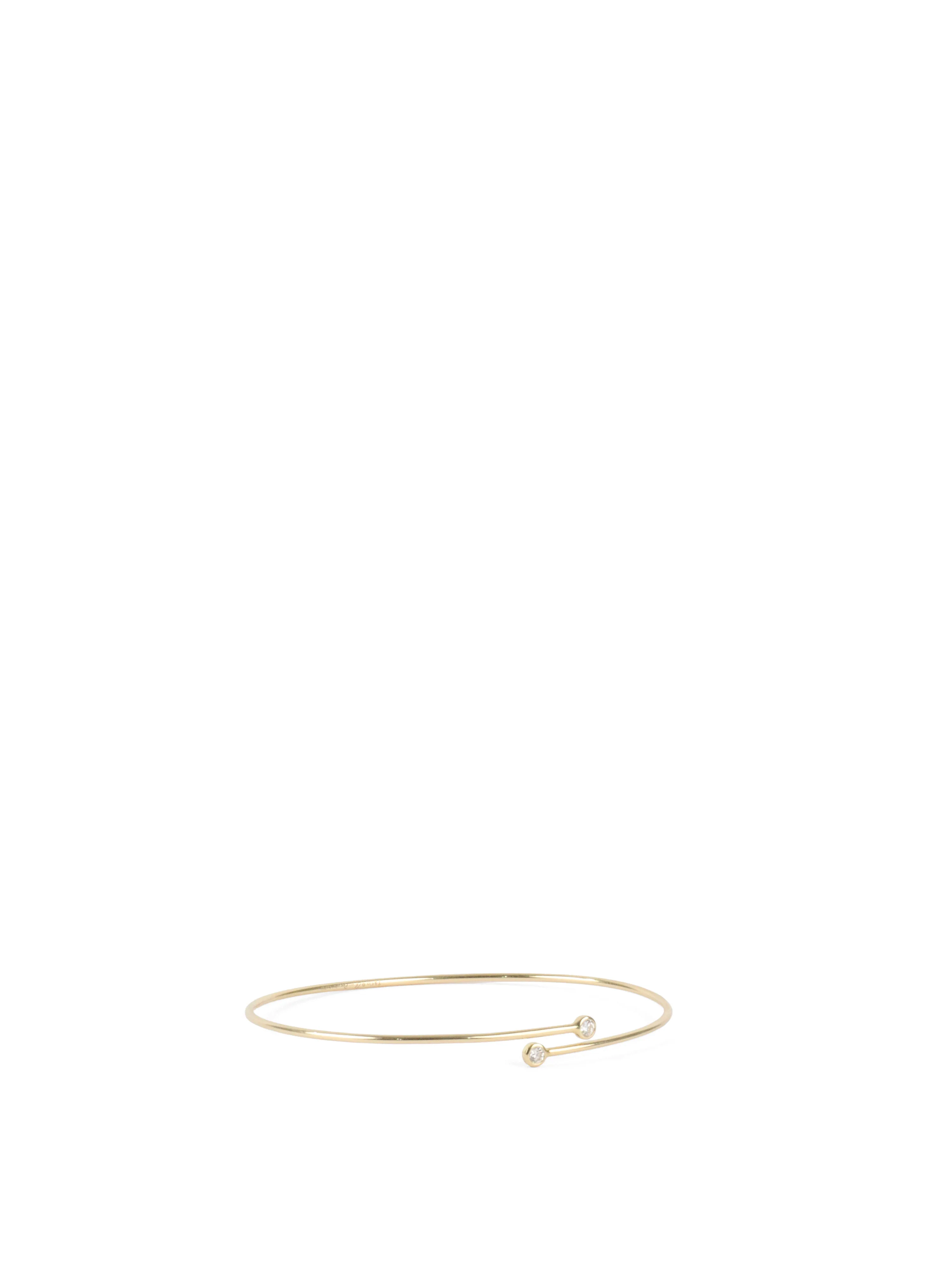 Tiffany & Co Small Yellow Gold Elsa Peretti Diamond Hoop Single-row Bangle