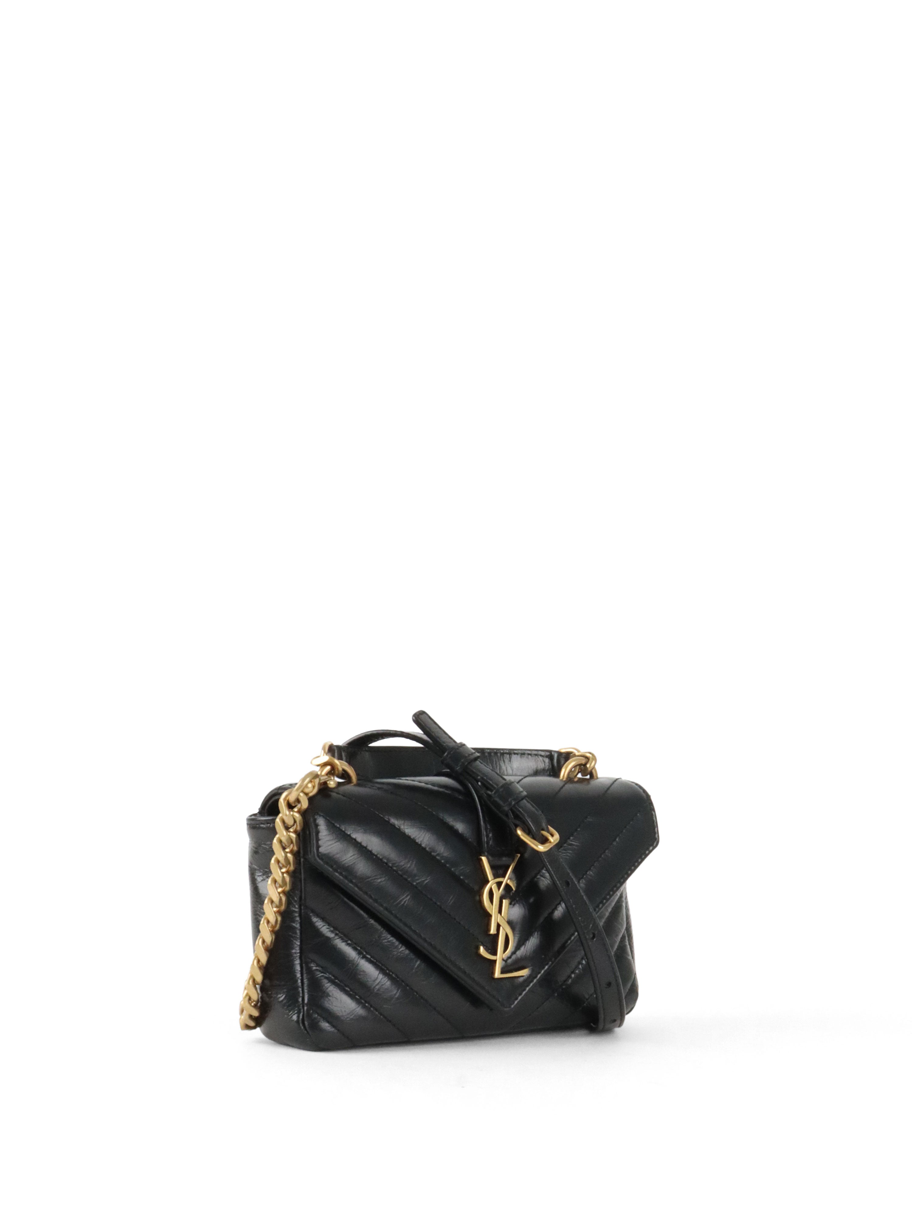Saint Laurent Black College Mini Chain Bag