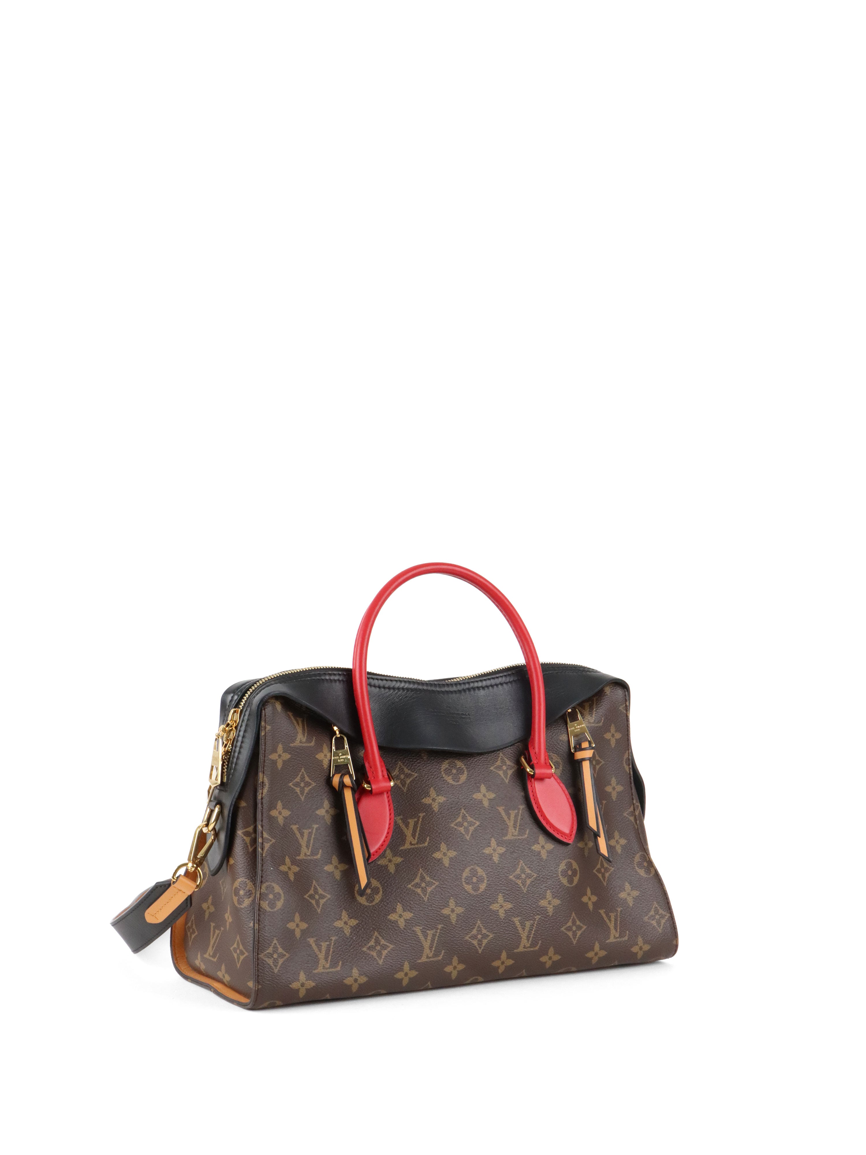 Louis Vuitton Black  Red Monogram Tuileries Bag