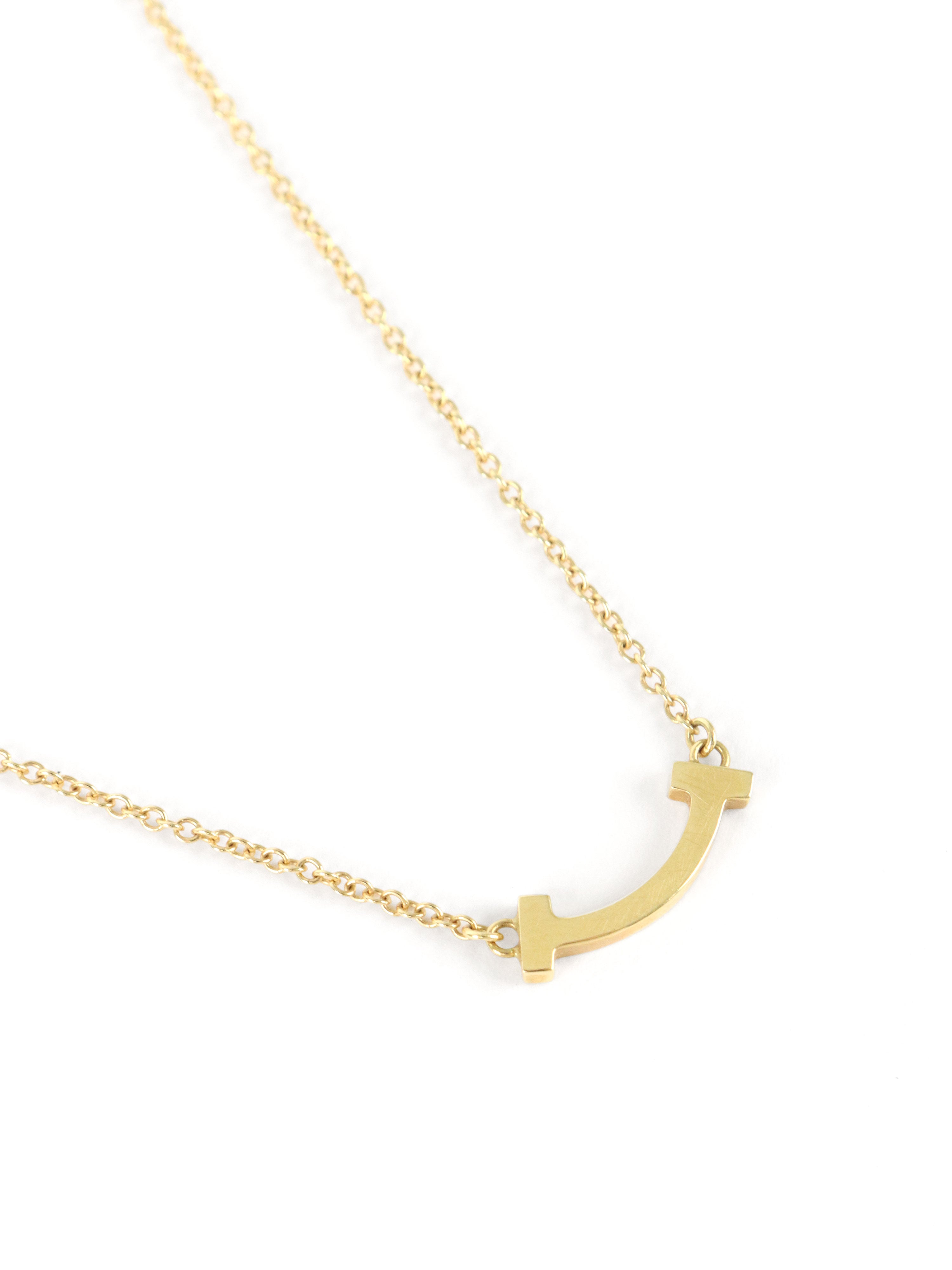 Tiffany  Co Mini Smile Pendant Yellow Gold