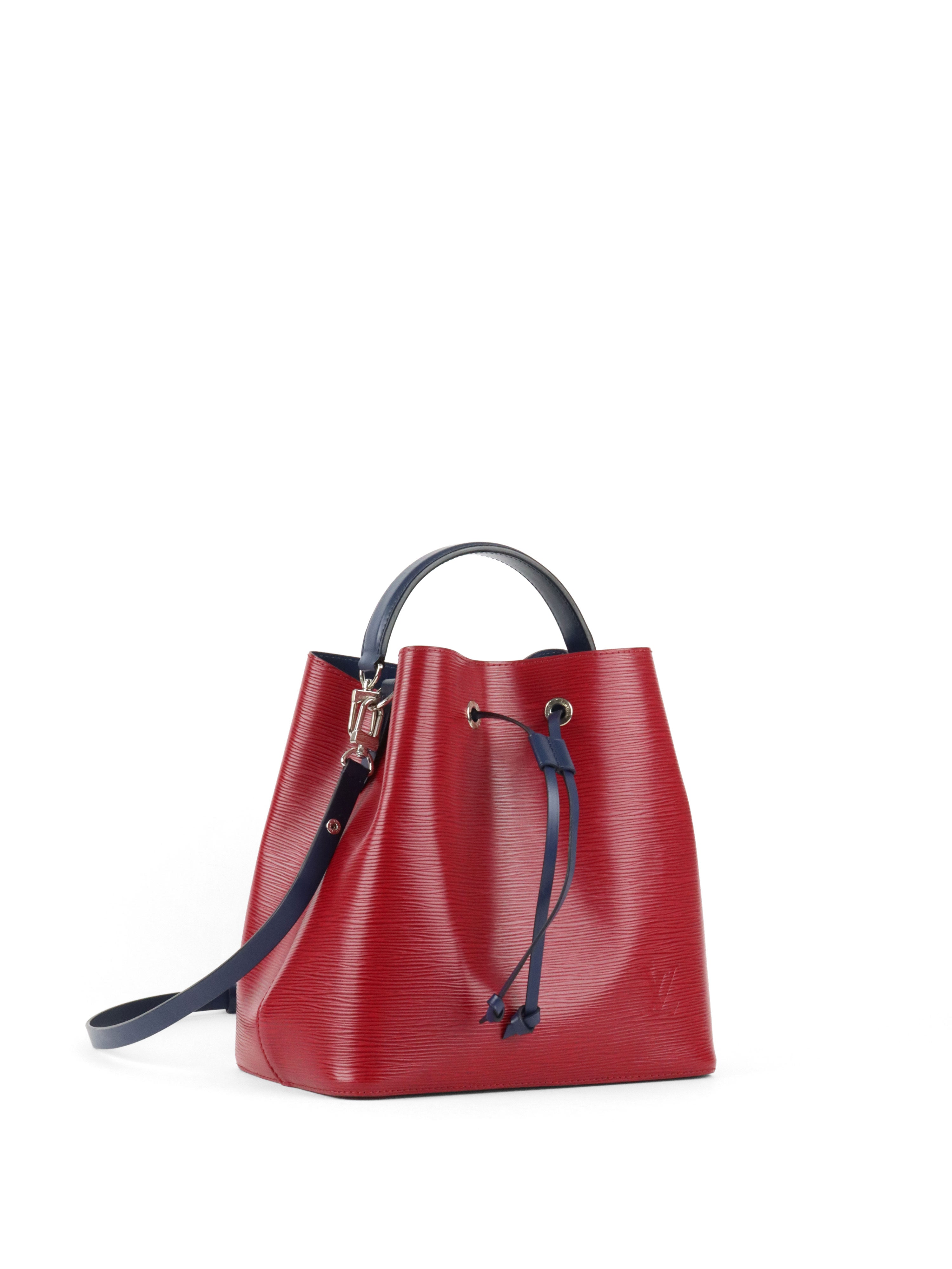 Louis Vuitton Red  Navy Epi Leather NeoNoe MM