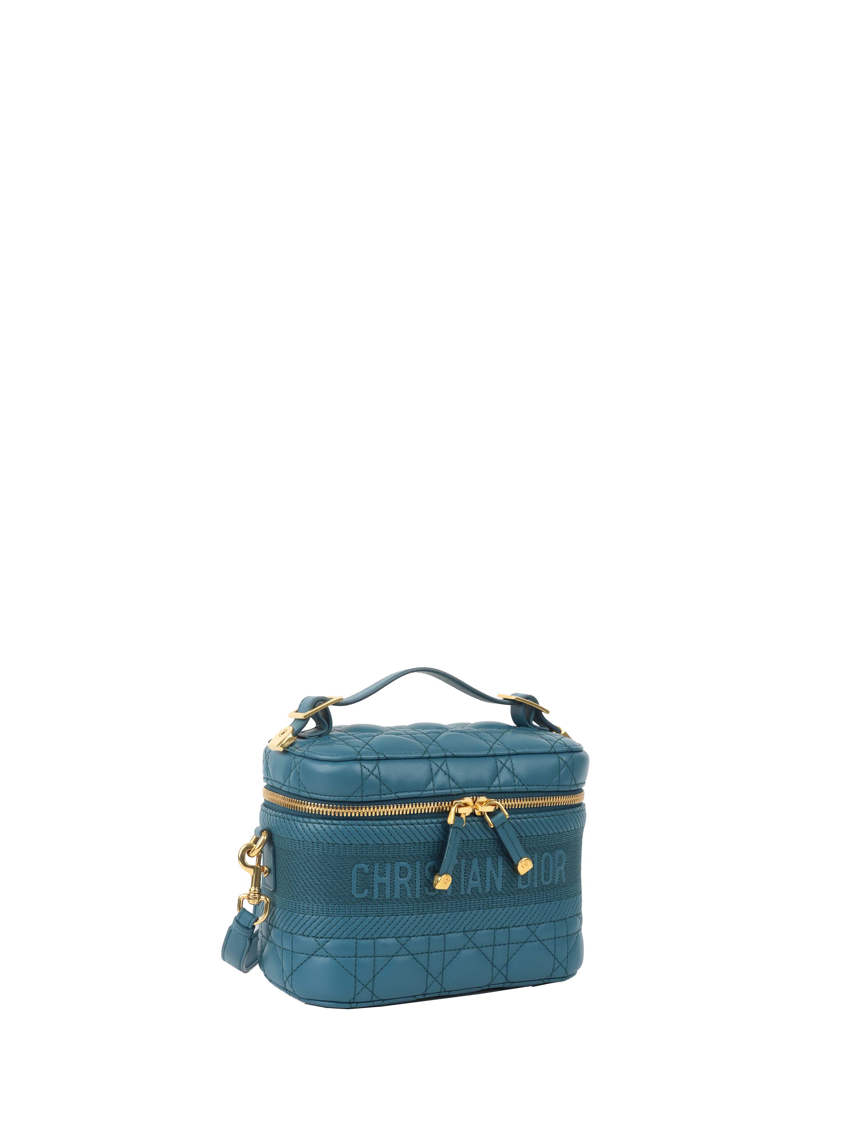 Dior Deep Blue Travel Vanity Case with Shoulder Strap.
