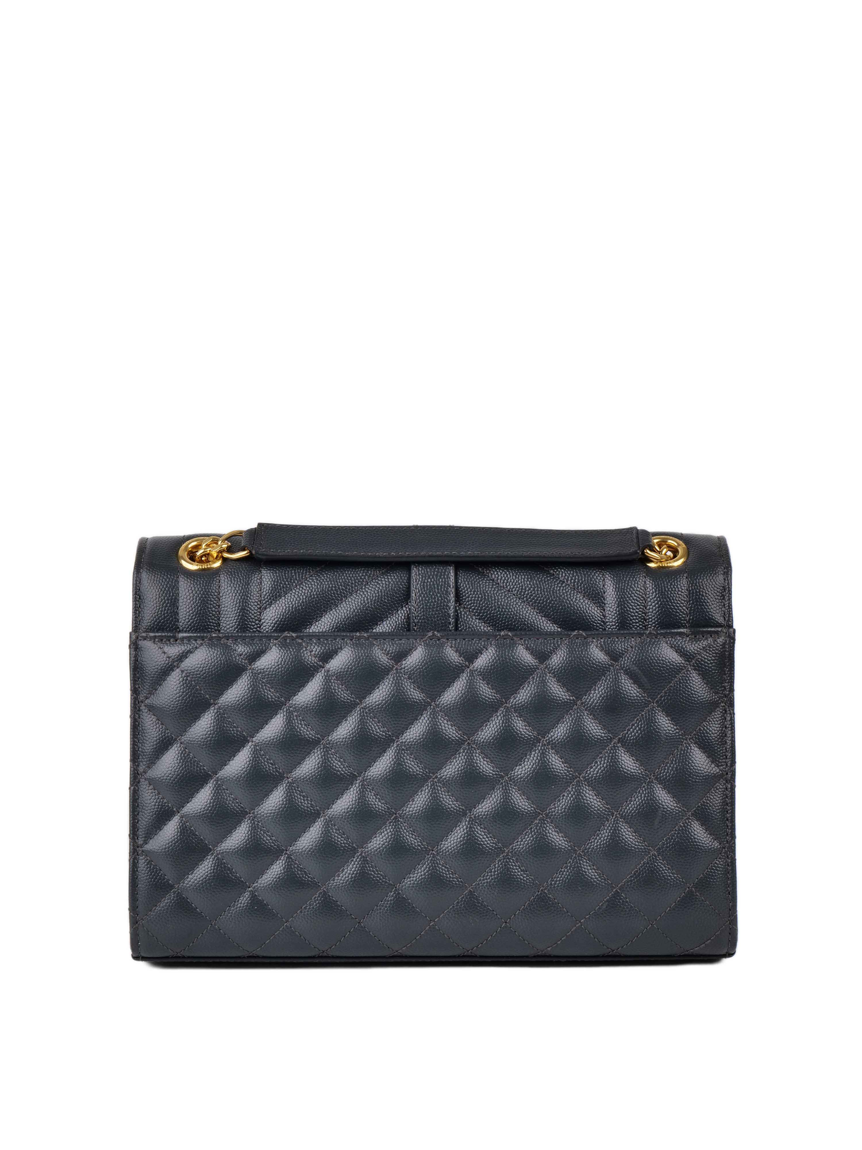 Saint Laurent Medium Cassandra Envelope Bag in Grey.