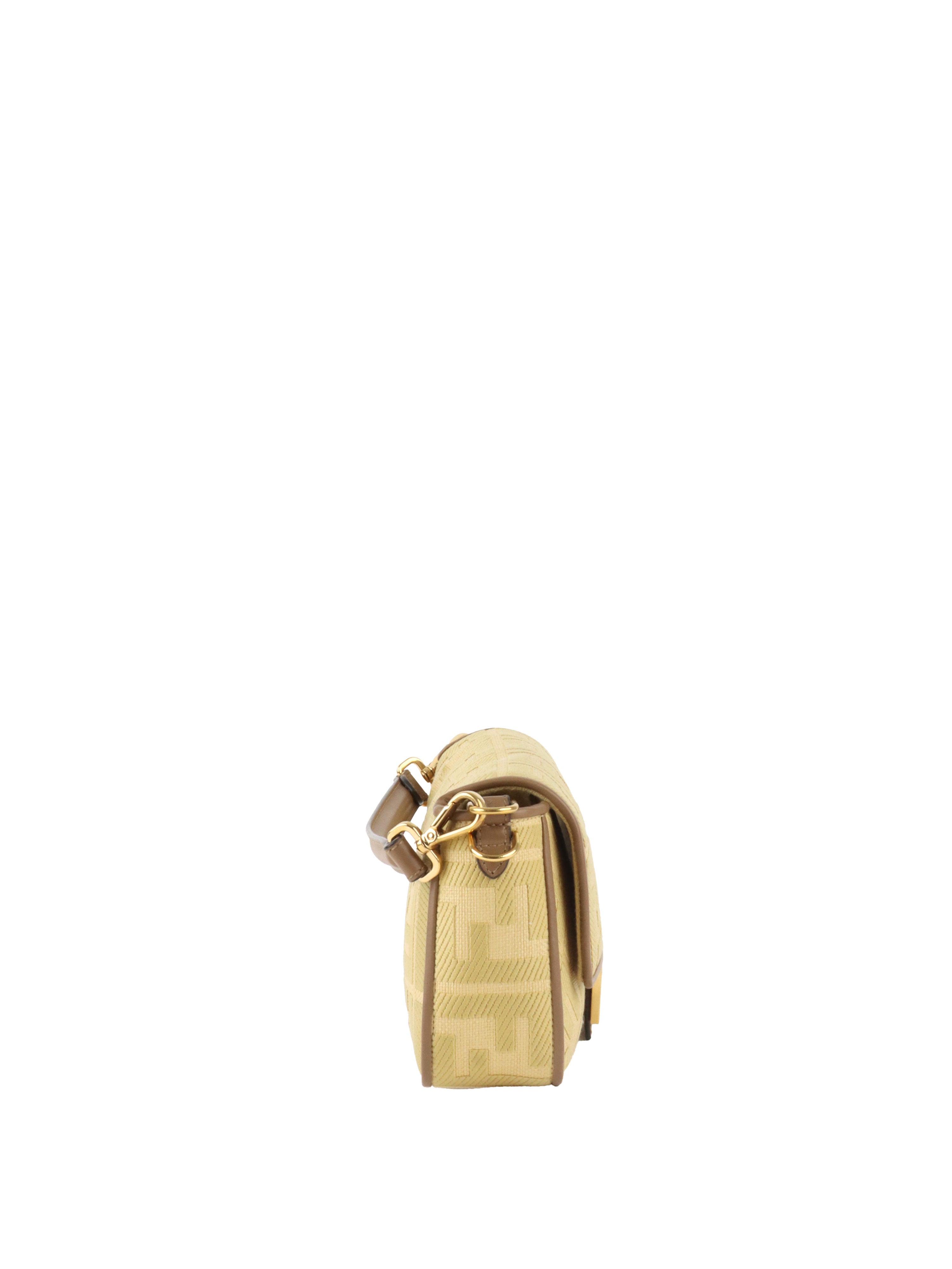 Fendi Woven Rafia Vitello Baguette  Bag.