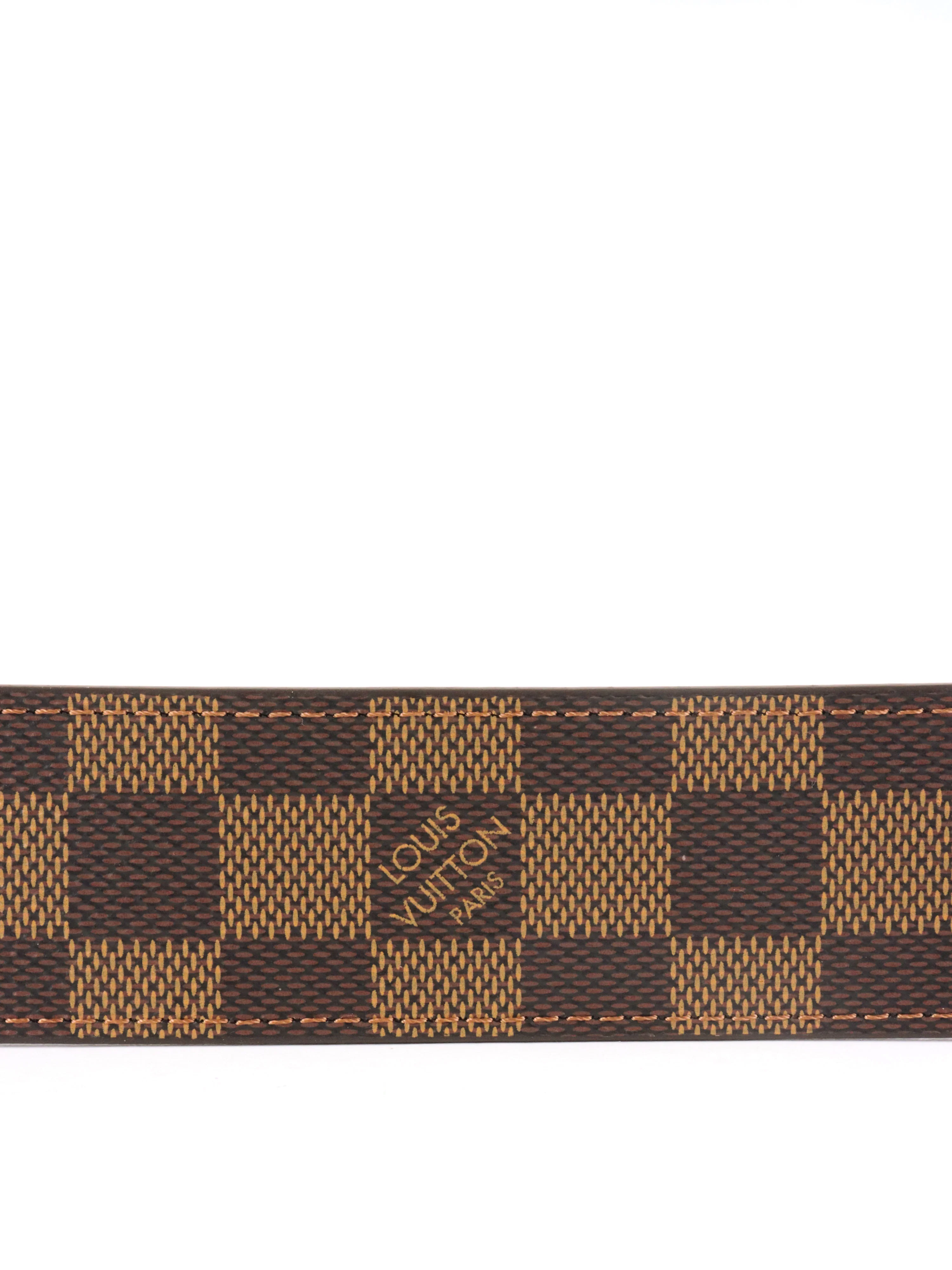 Louis Vuitton Damier Ebene LV Initiales 35mm Reversible Belt