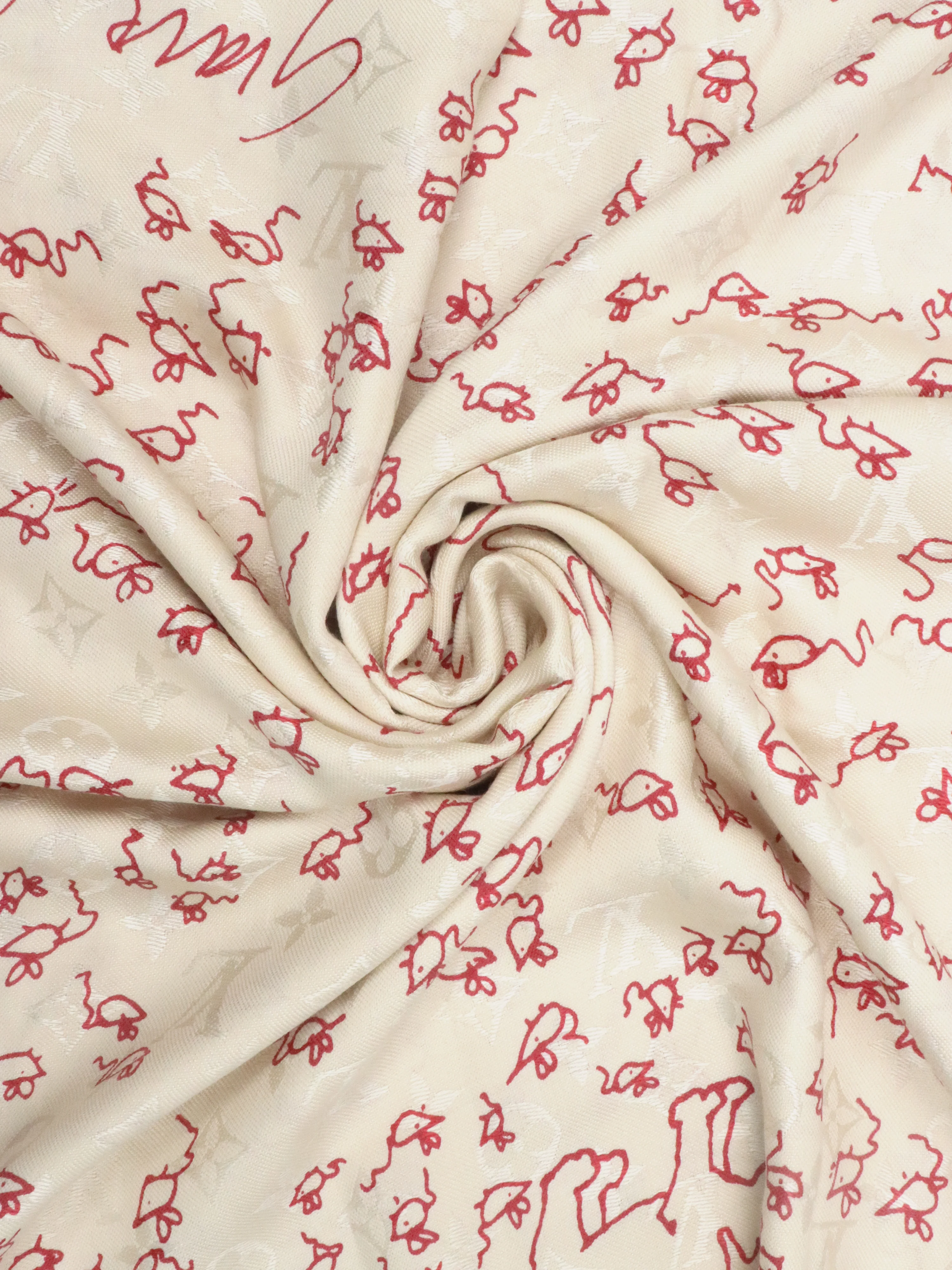 Louis Vuitton Beige LV Mice Monogram Classique Shawl