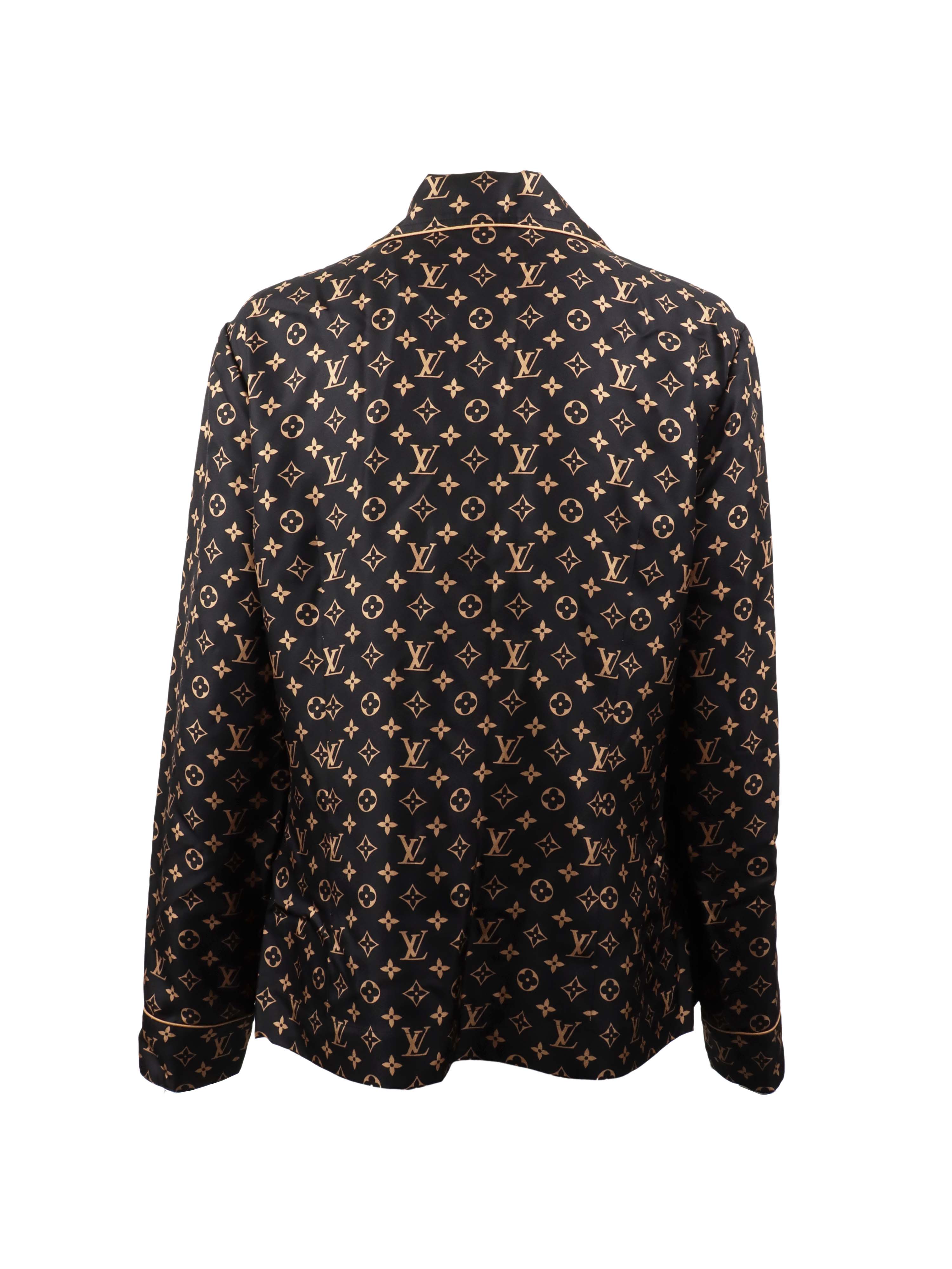 Louis Vuitton Monogram Black Pyjama Blouse.