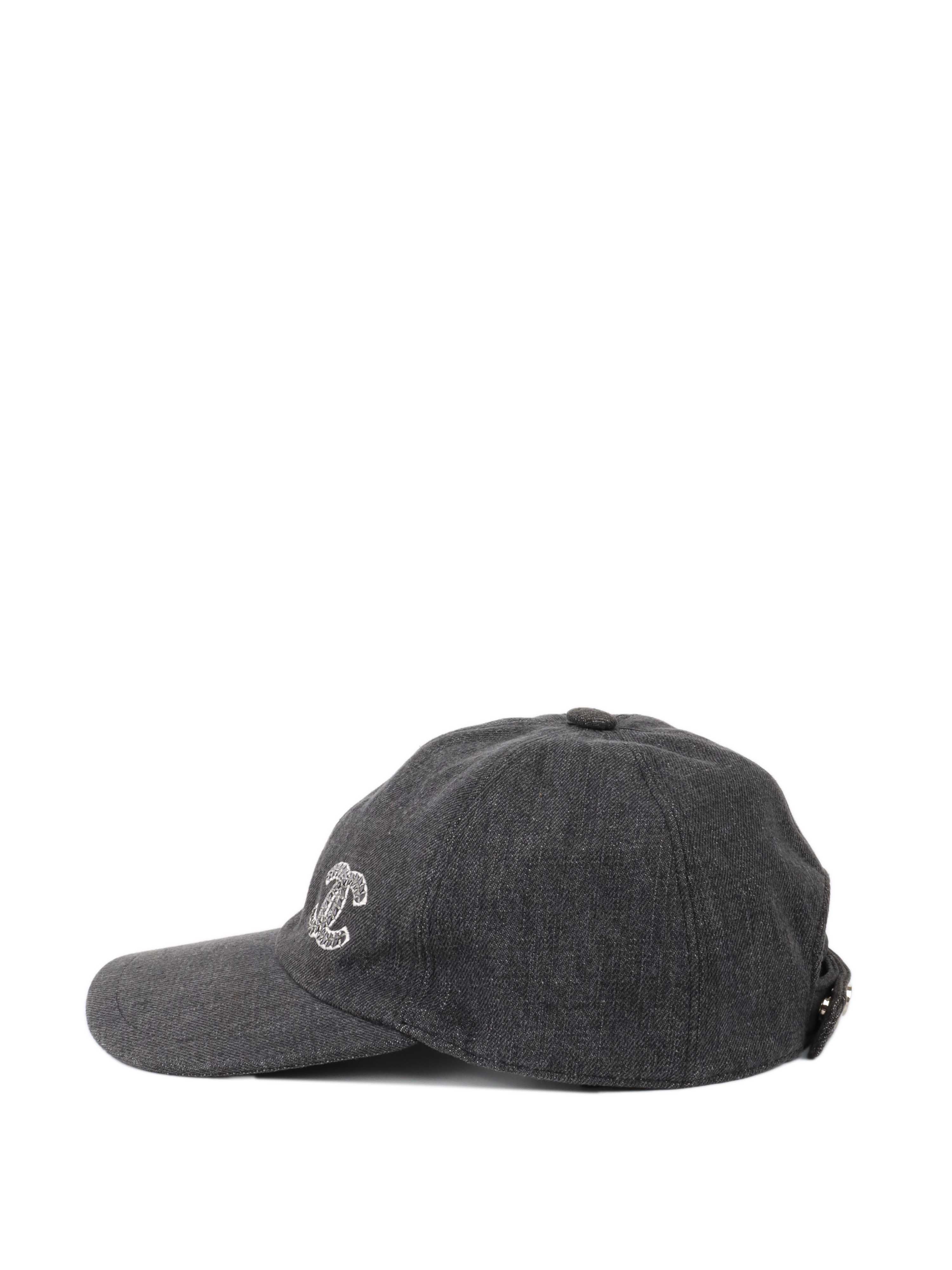 Chanel Grey Cap with CC Logo.