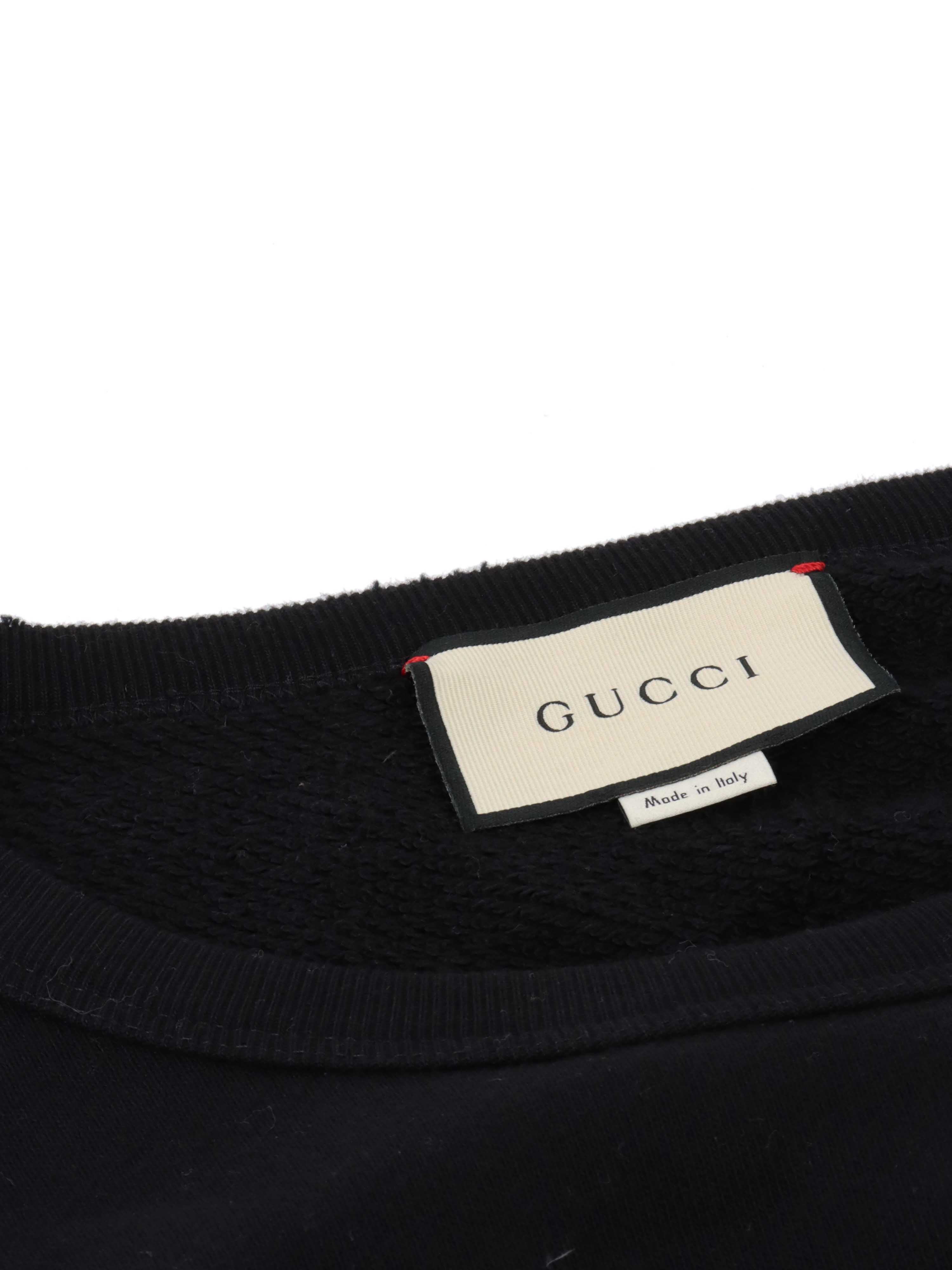 Gucci Mens Black Logo Sweater.