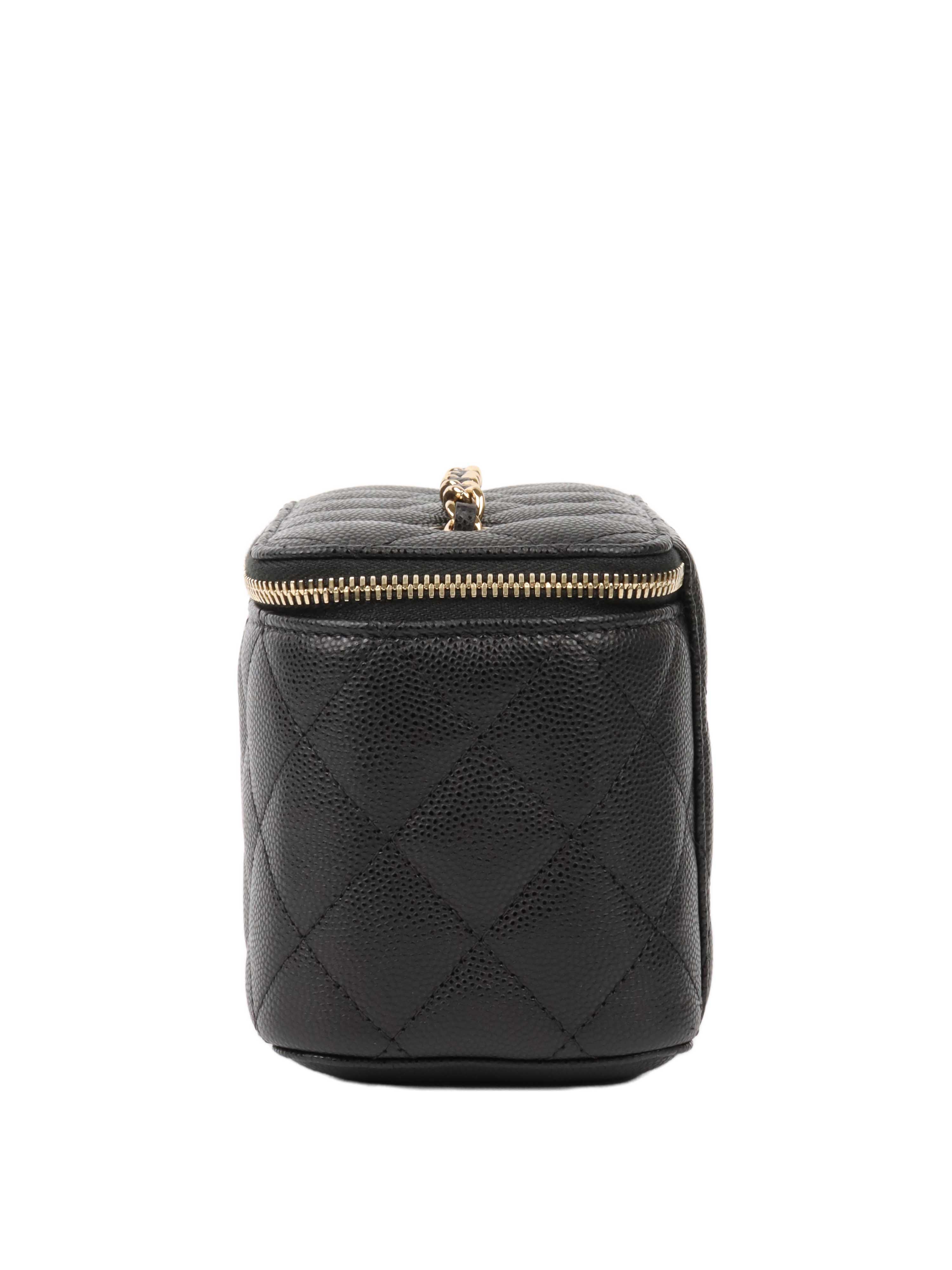 Chanel Black Caviar Vanity Case.