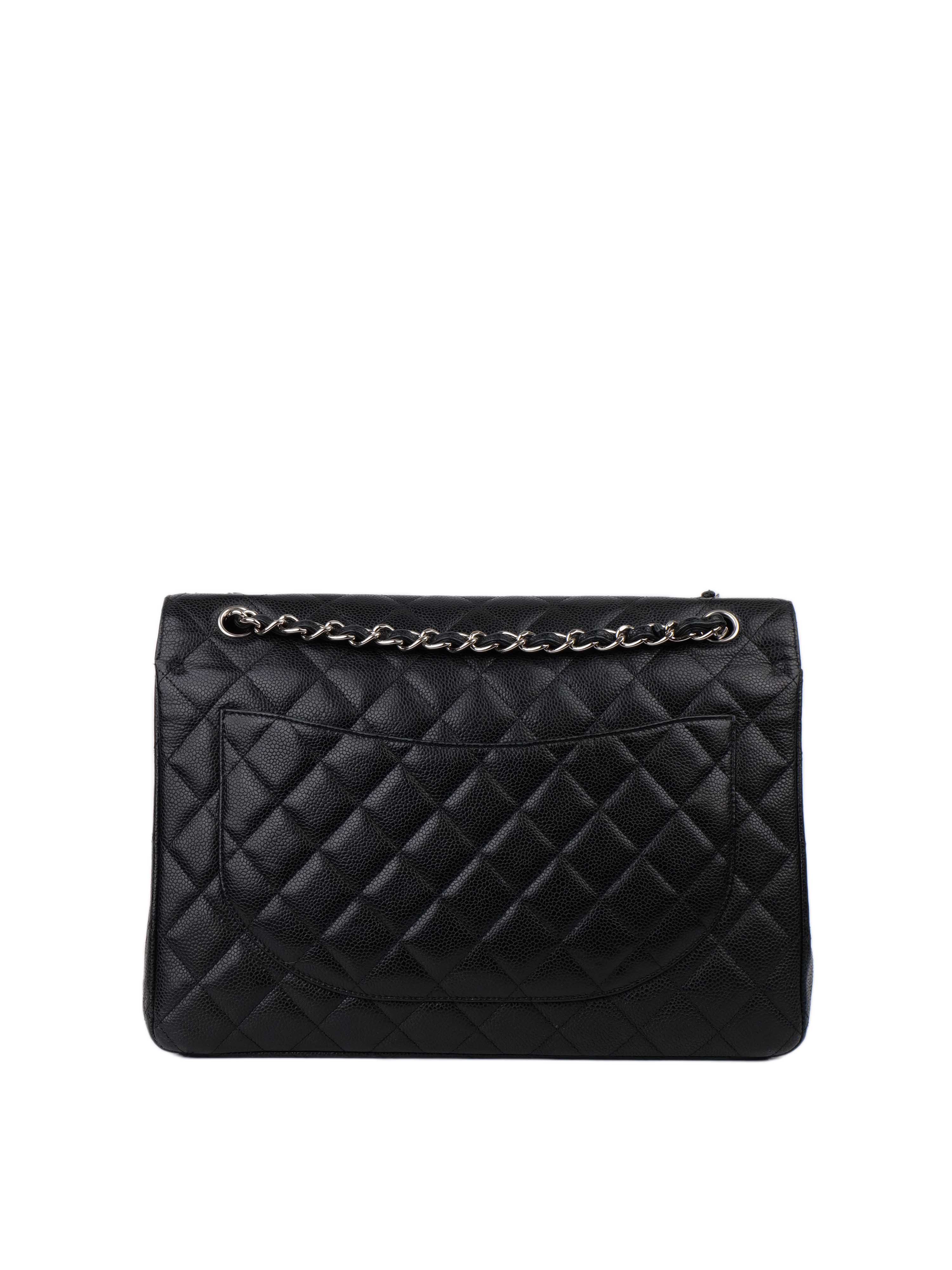 Chanel Maxi Double Flap Bag with SHW.