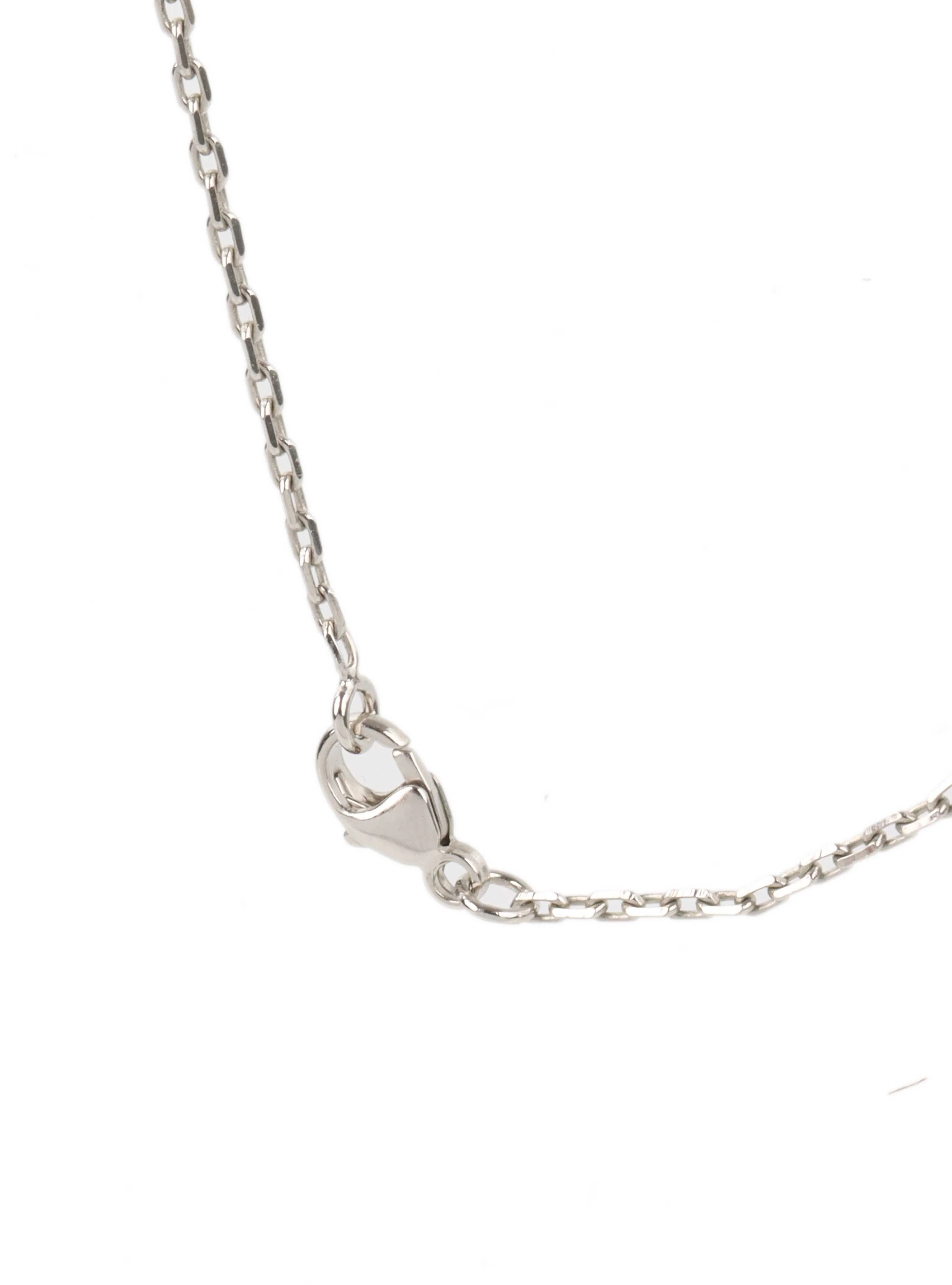 Hermes Silver and Pink  OMaillon Pendant Necklace