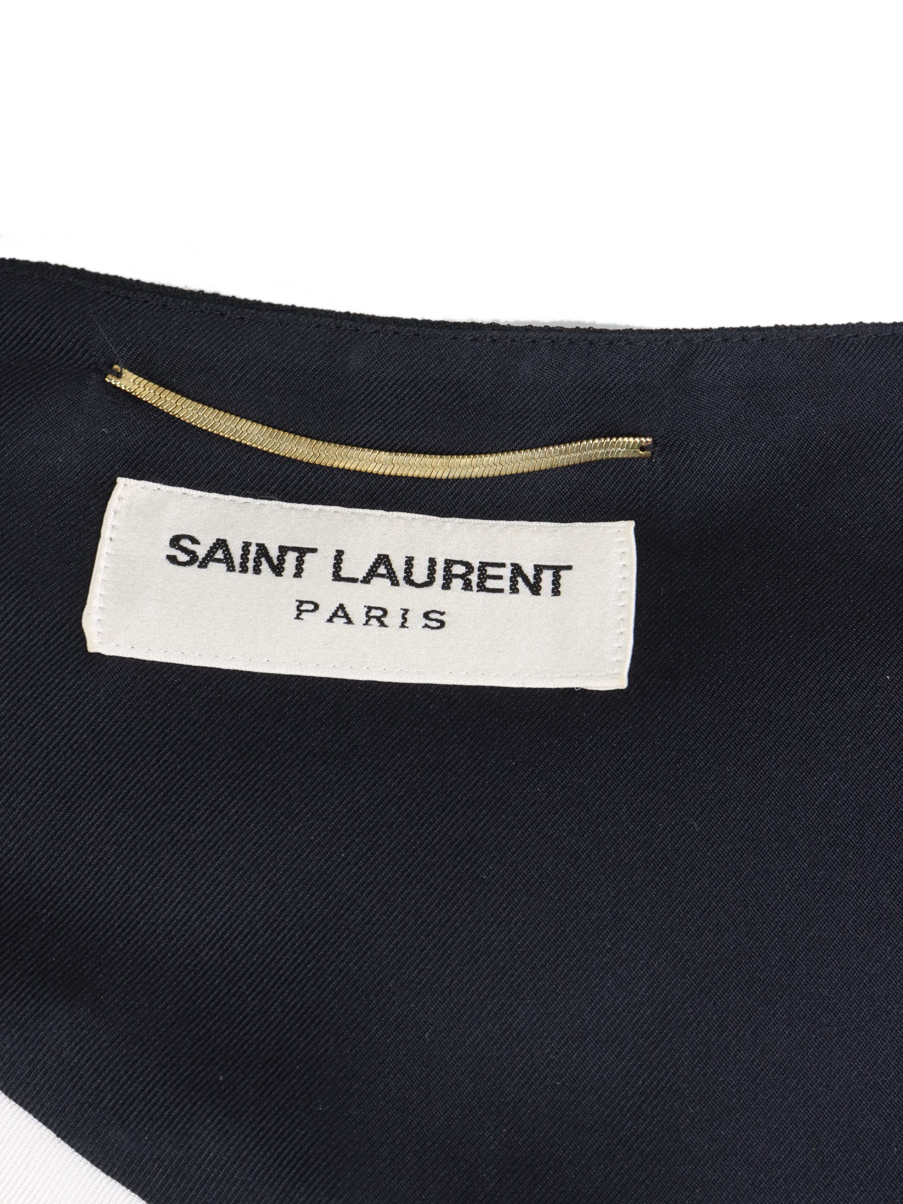 Saint Laurent Black 
White Shift Dress.