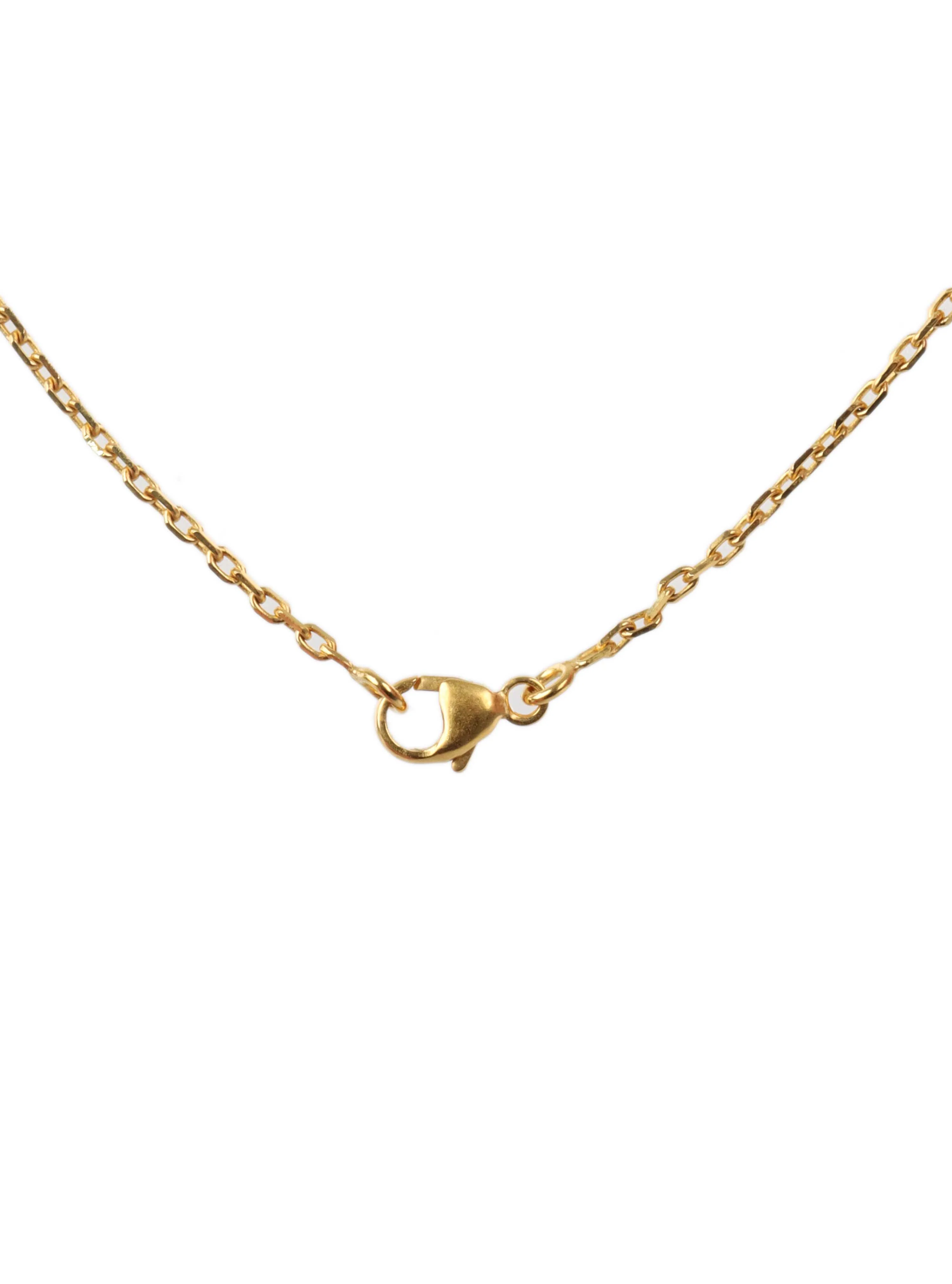 Hermes Gold and White OMaillon Pendant Necklace