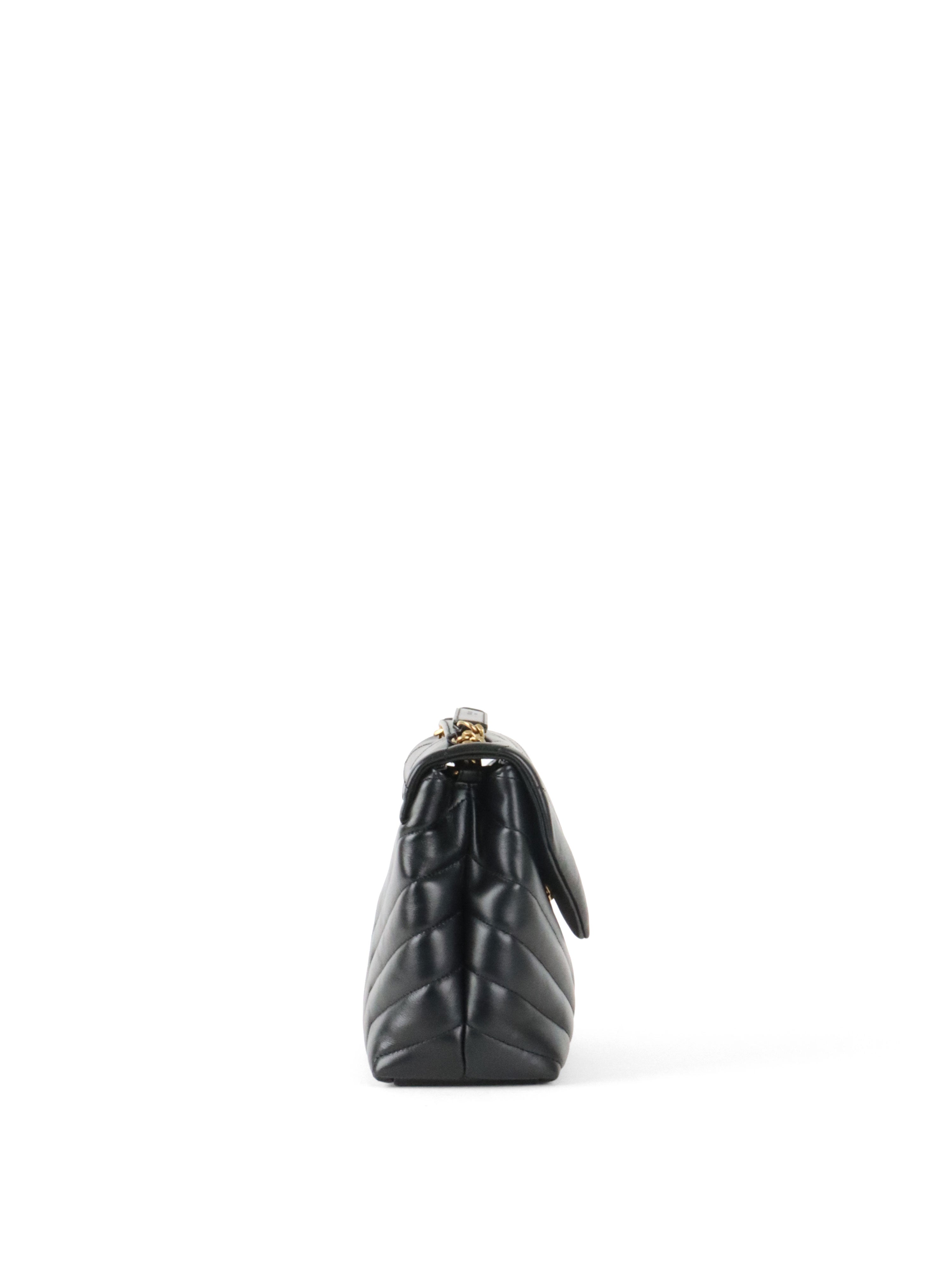 Saint Laurent Small Black LouLou Shouder Bag GHW