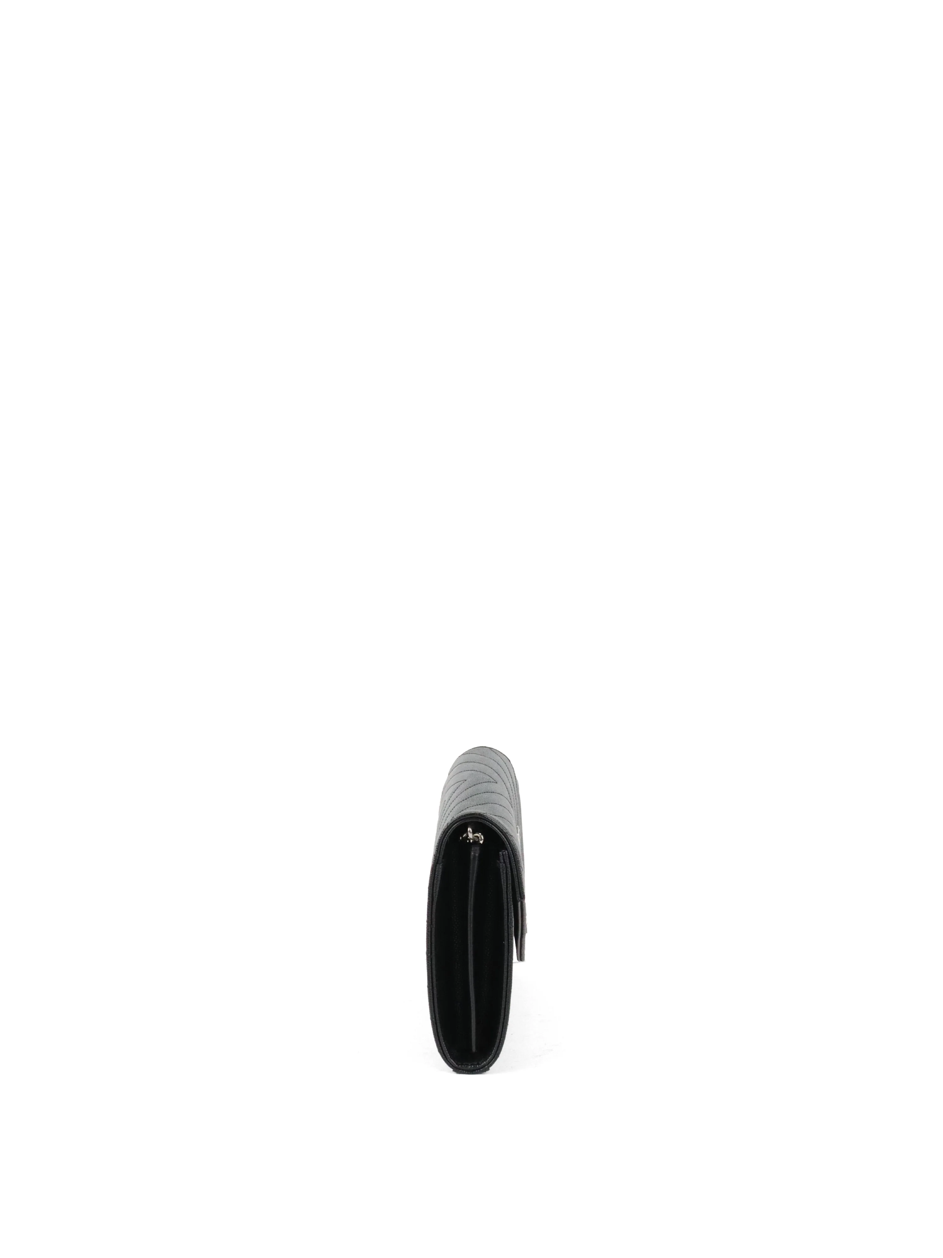 Saint Laurent Black Cassandre Envelope Chain Wallet
