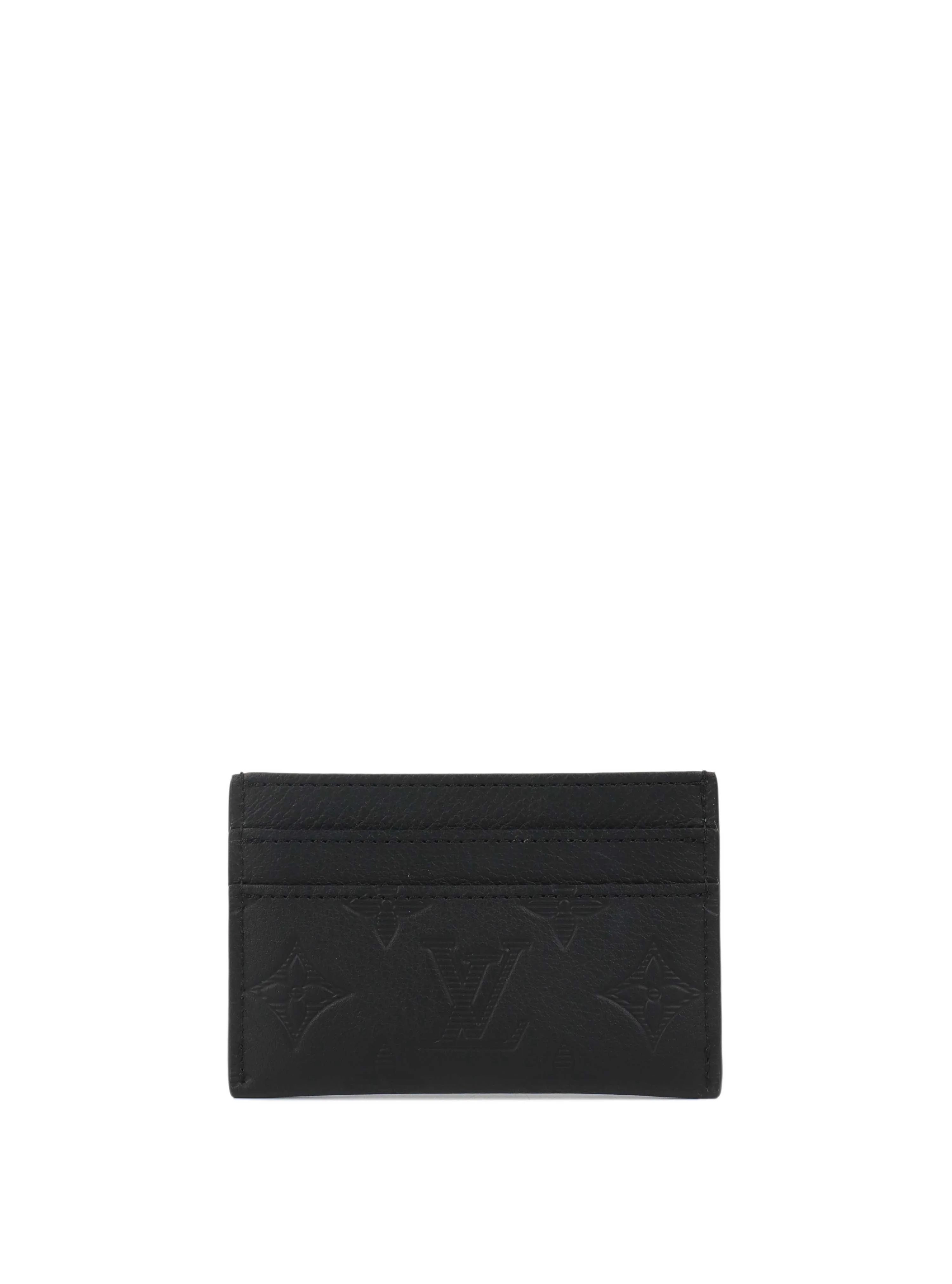 Louis Vuitton Black Double Card Holder.