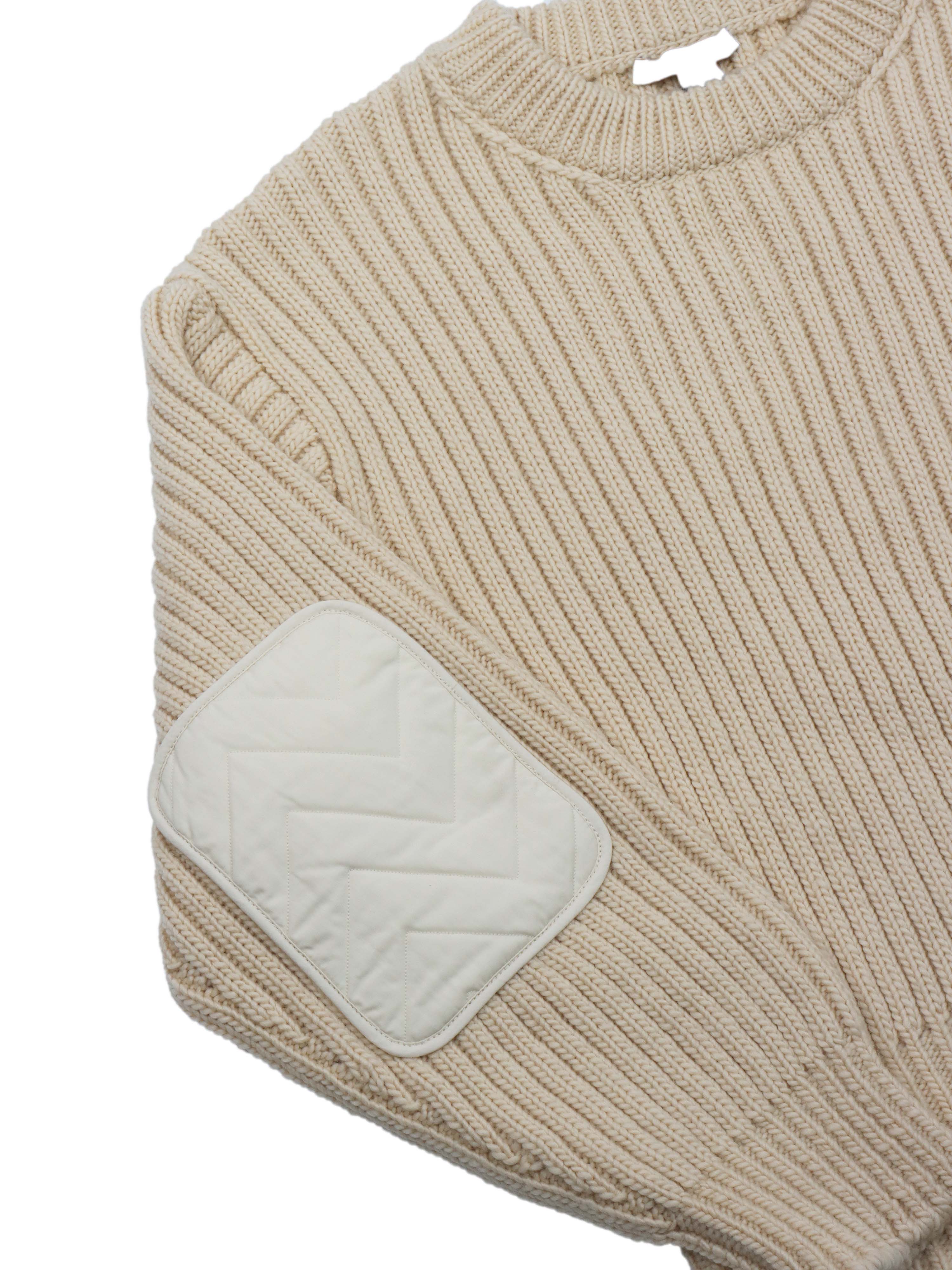 Louis Vuitton Elbow Patch Ribbed Pullover Sweater.