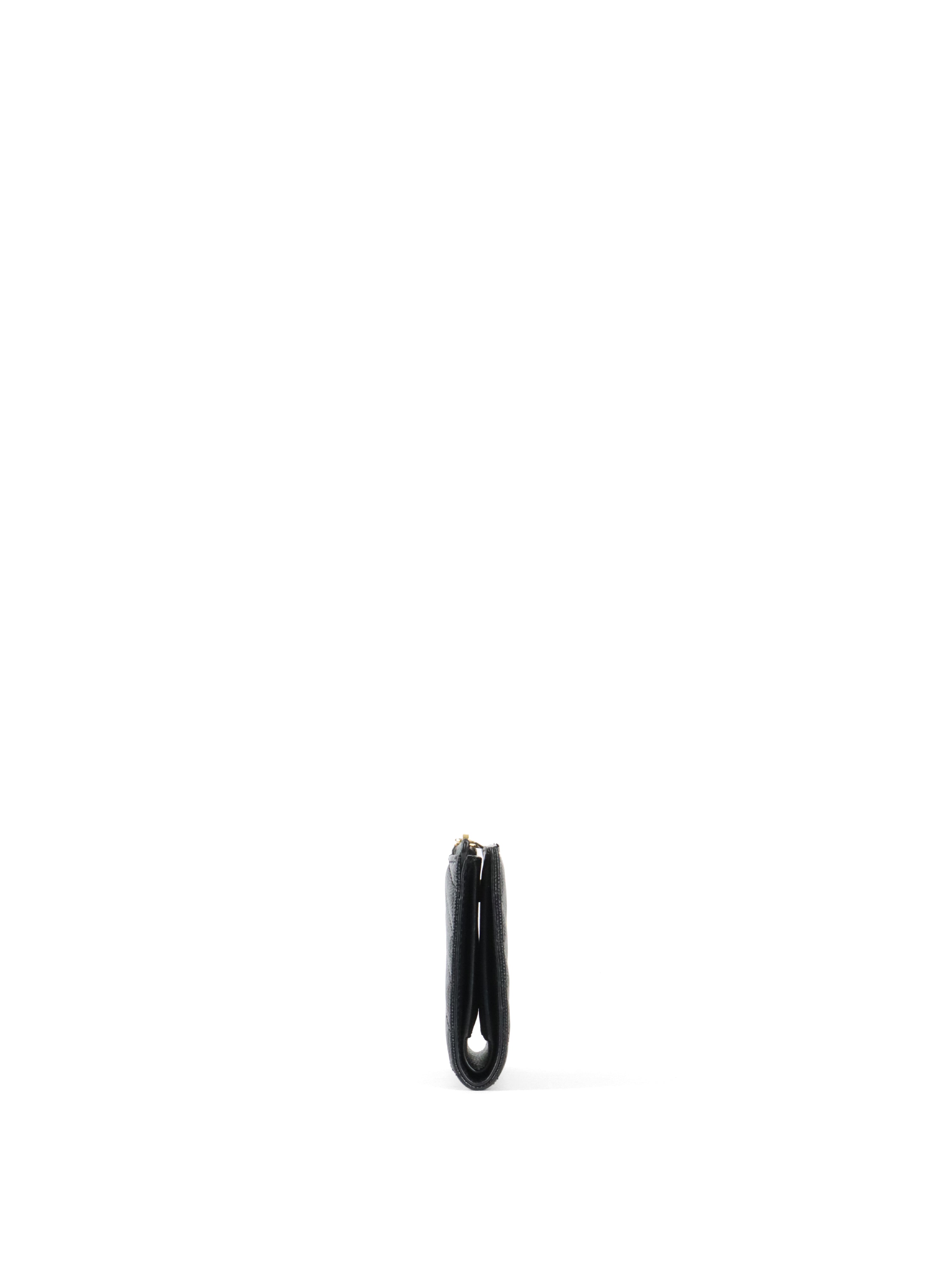 Saint Laurent Black Zipped Leather Wallet