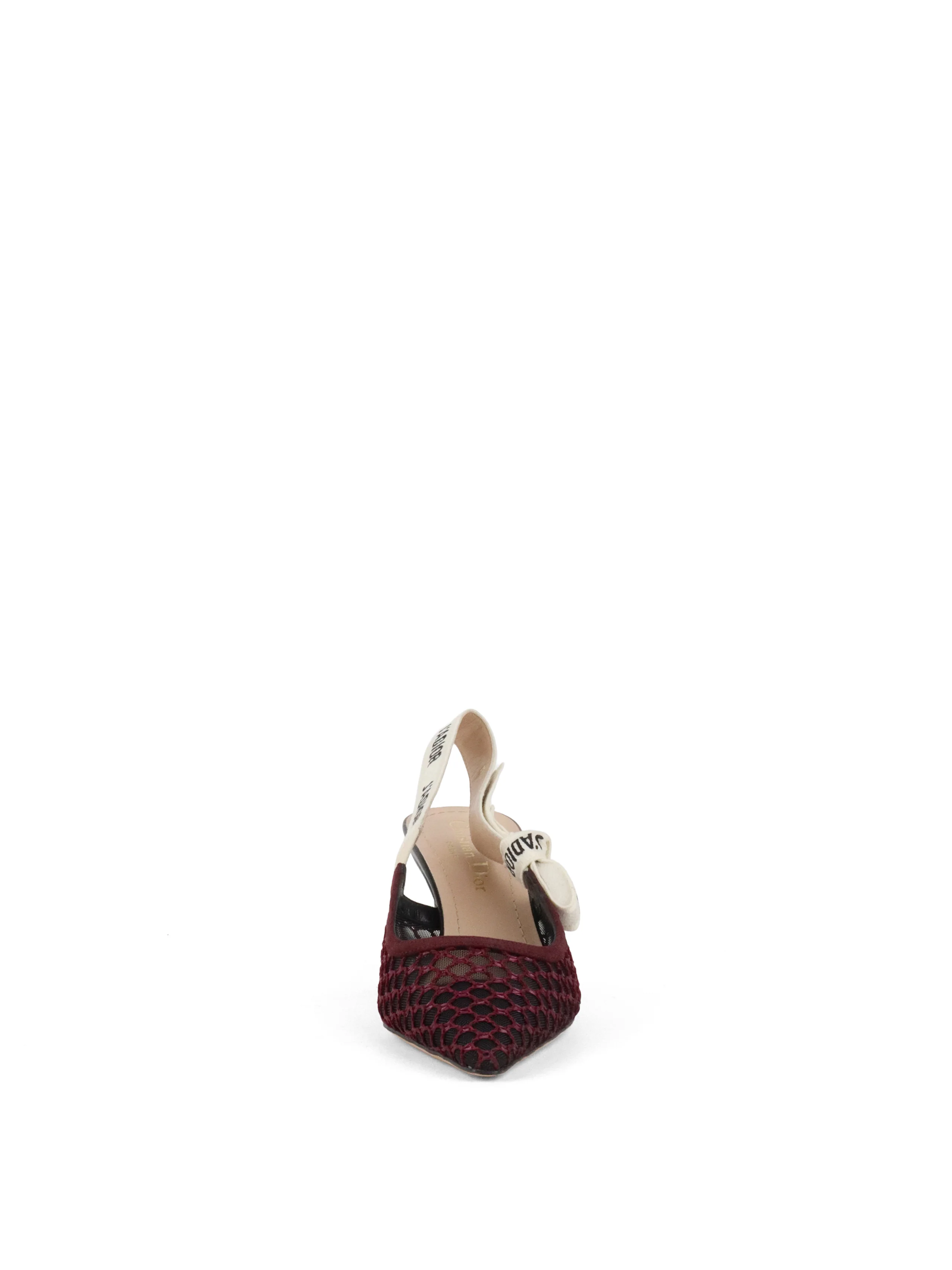 Dior Burgundy Mesh JAdior Slingback Sandal