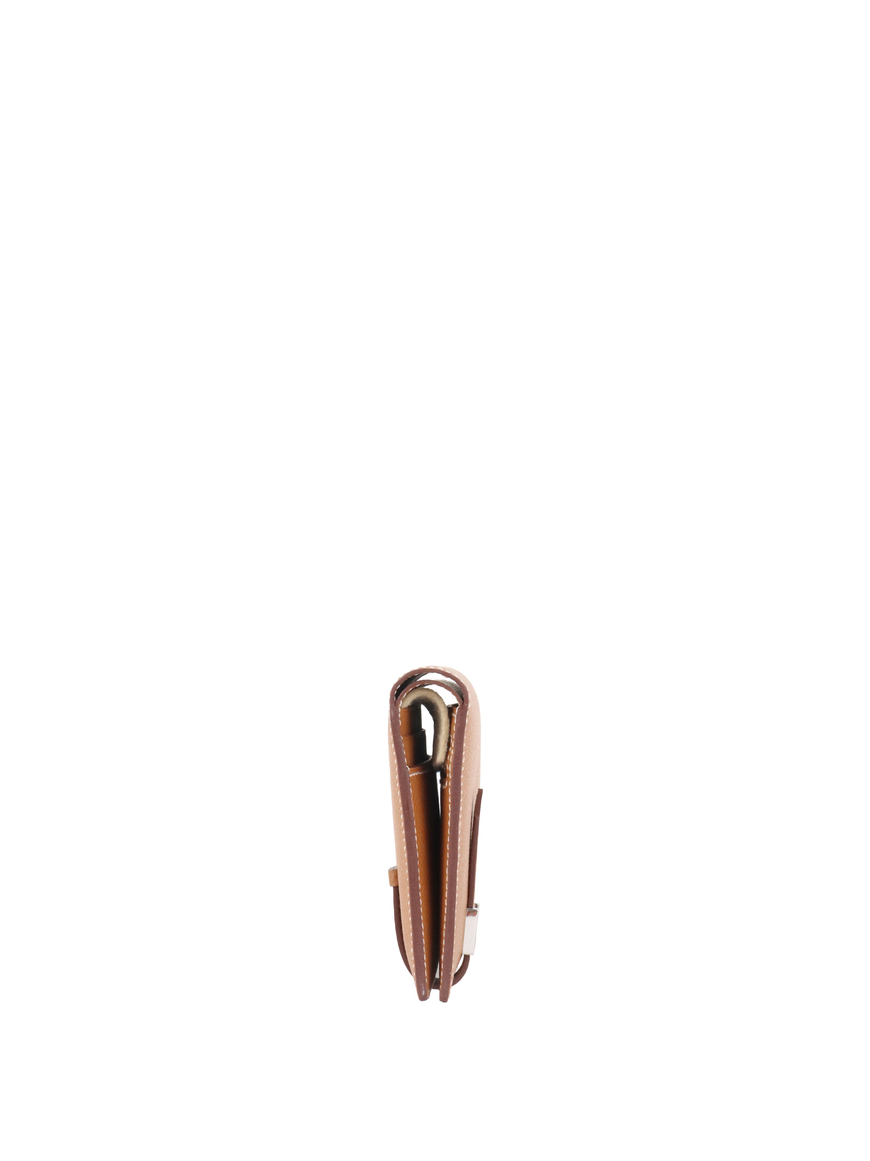 Hermes Gold Epsom Bearn Compact Wallet PHW.
