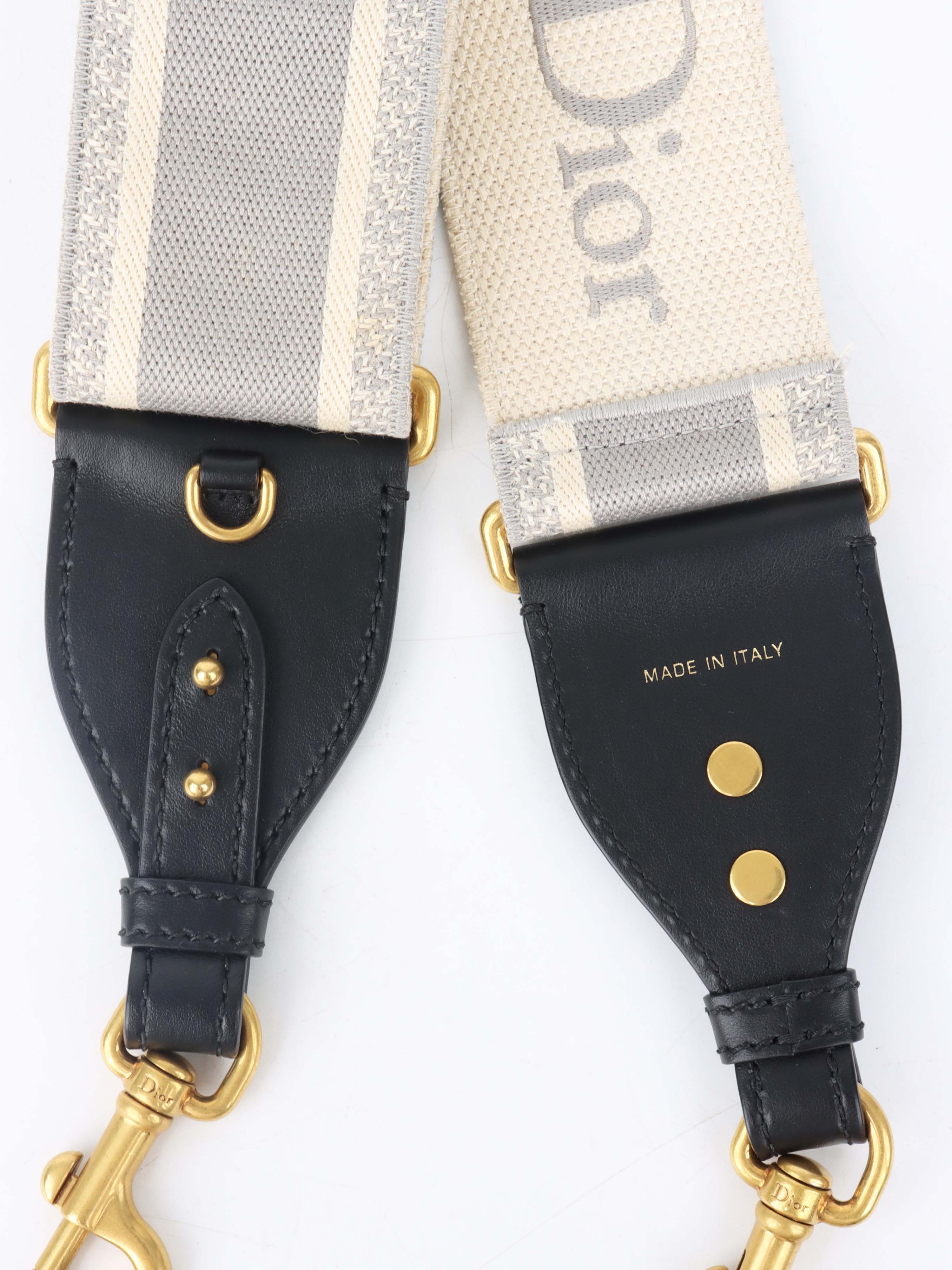 Dior Grey Adjustable Shoulder Strap with Ring.