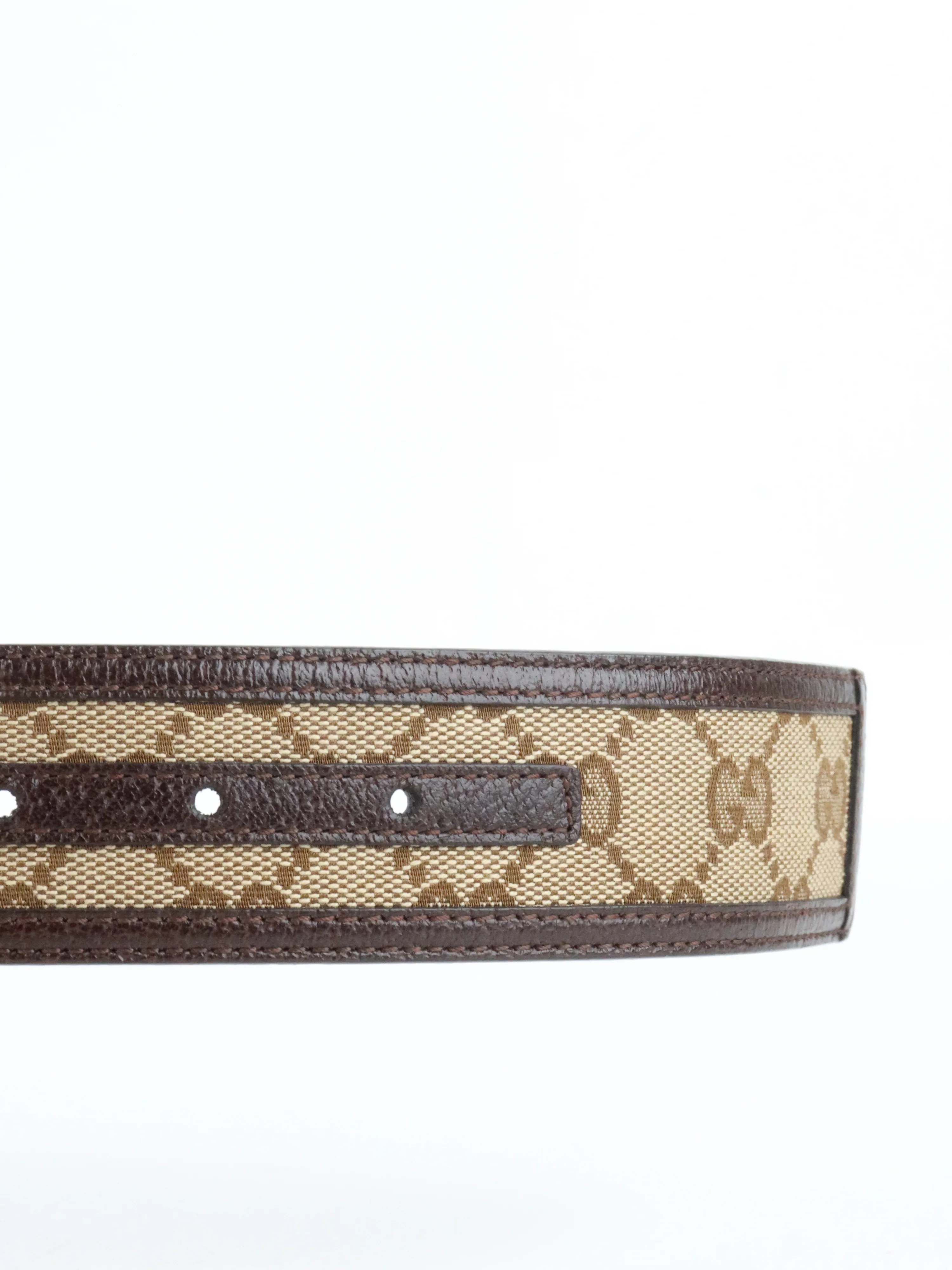 Gucci GG Ebony Canvas Belt size 85