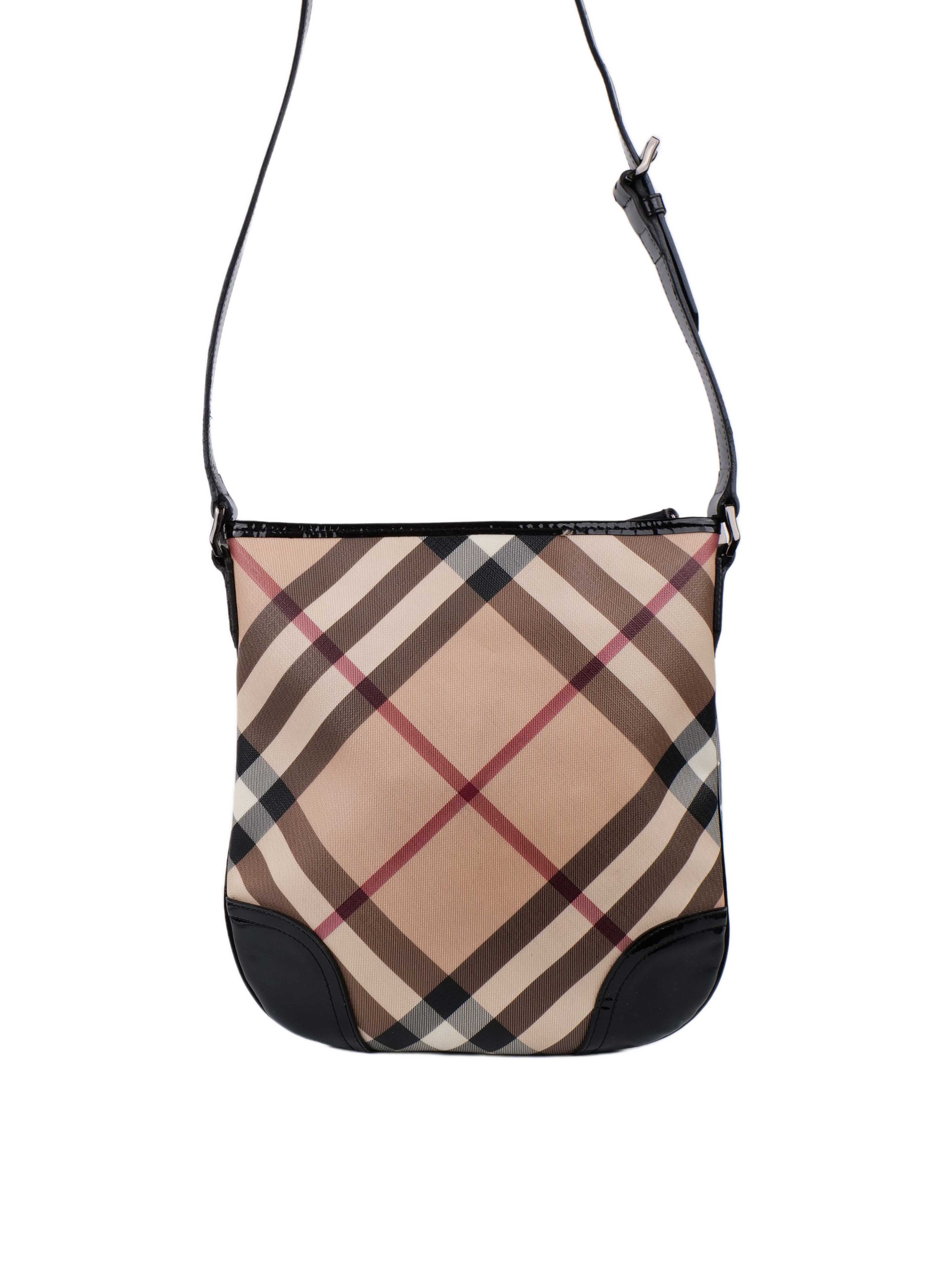 Burberry Haymarket Shoulder Tote.