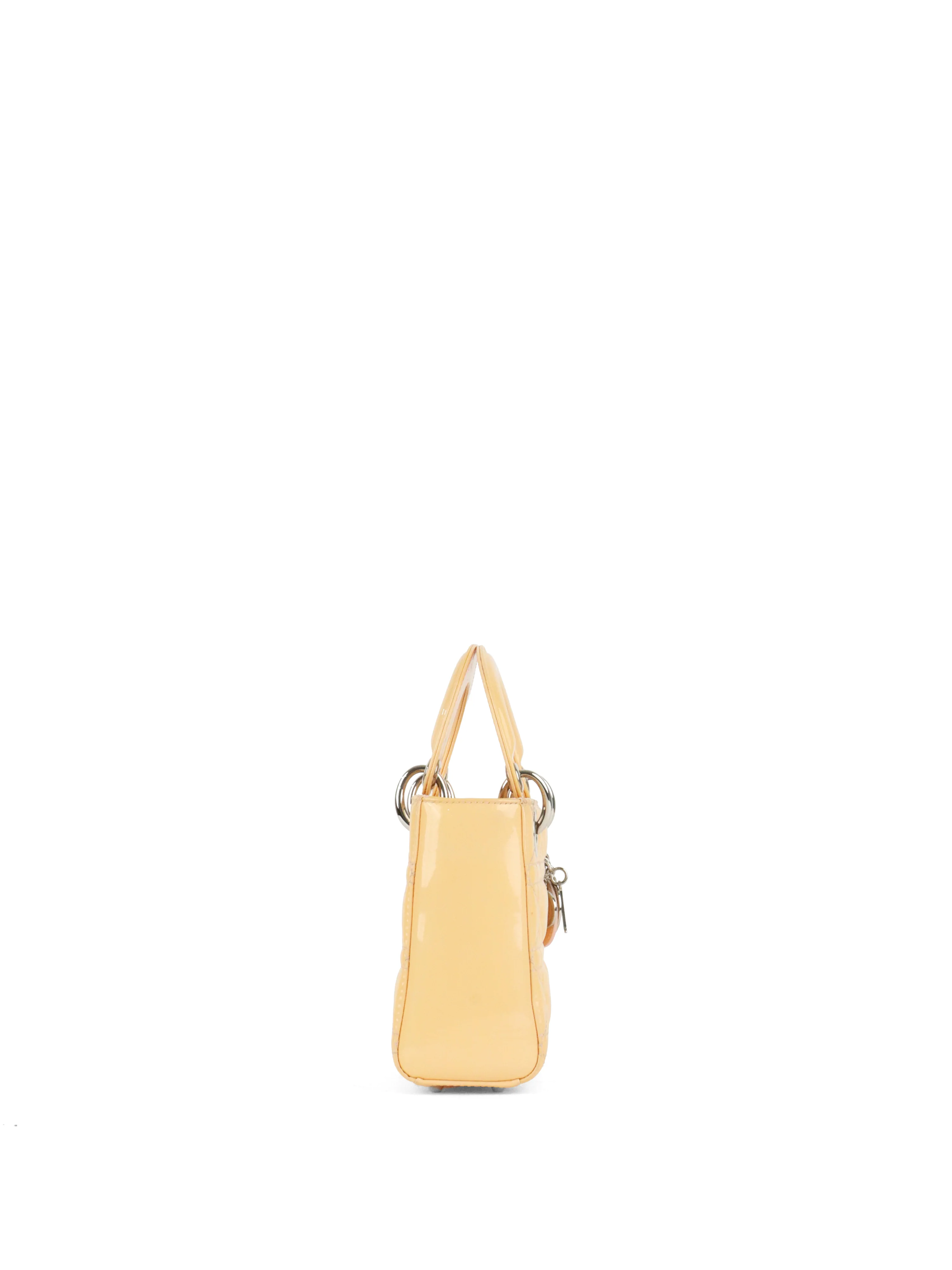 Dior Patent Beige Mini Lady Dior Bag SHW