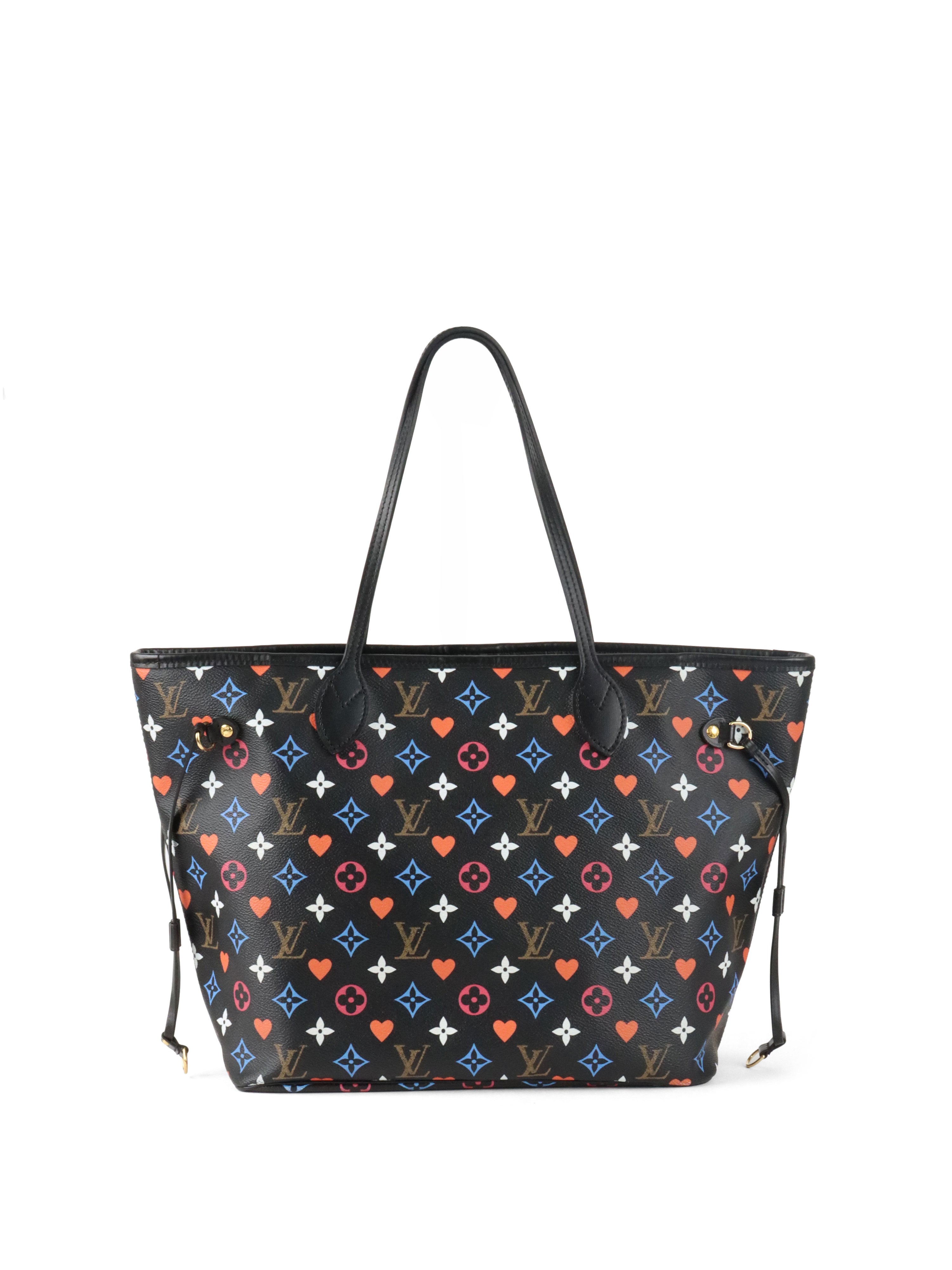 Louis Vuitton Black Multicolour Game On Neverfull MM Tote Bag