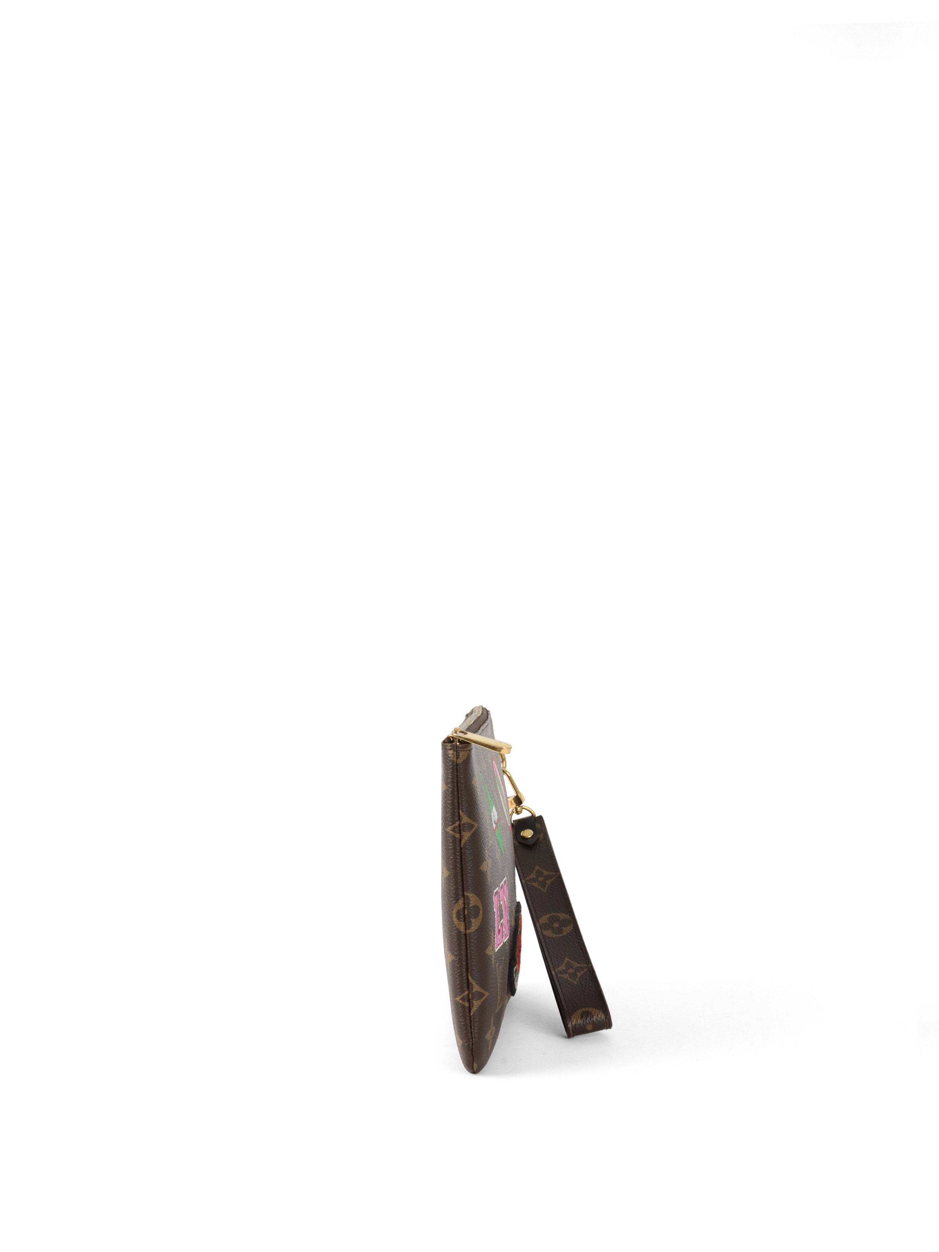 Louis Vuitton Limited Edition Monogram Patches City Pouch Bag.