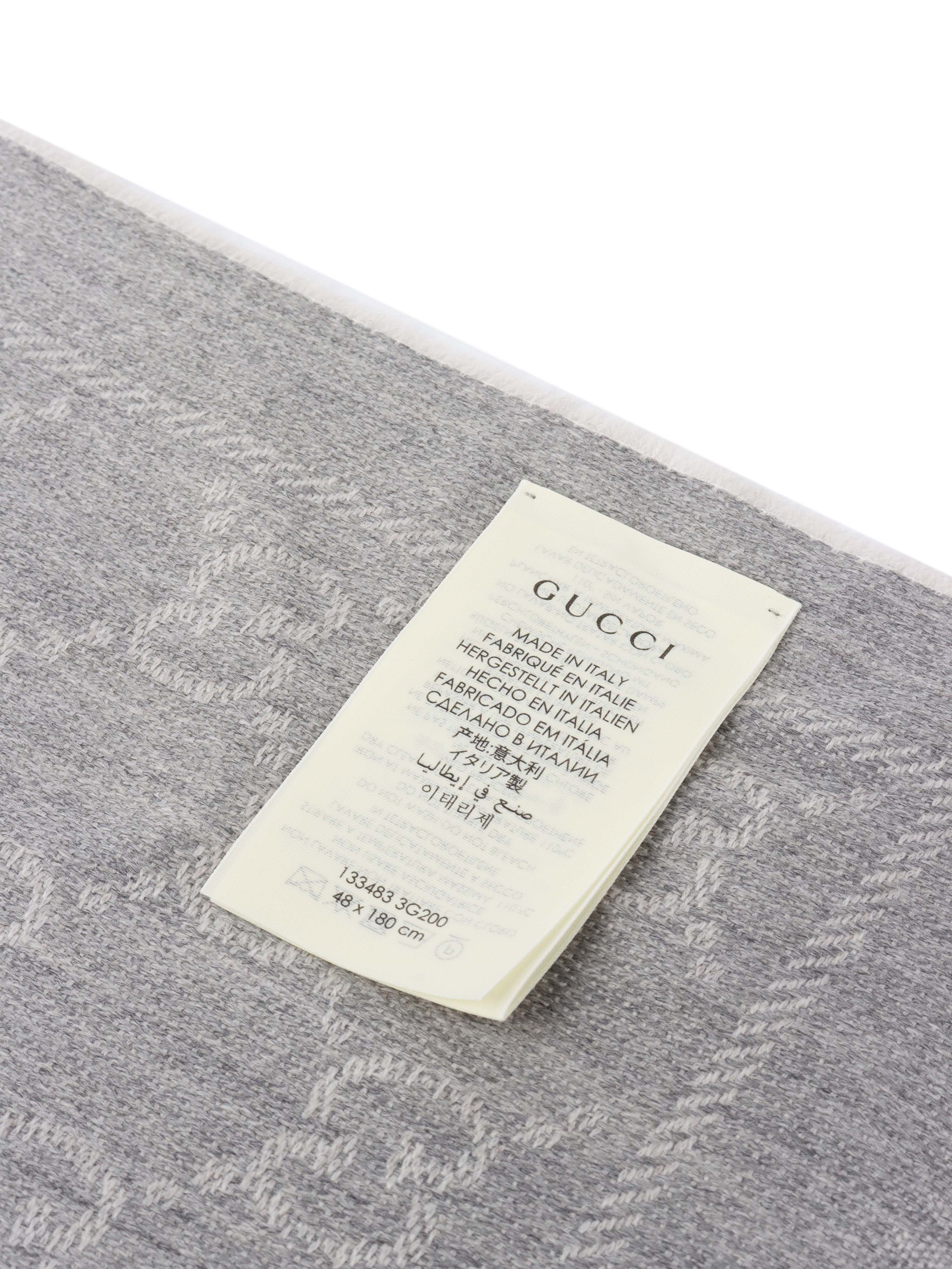 Gucci Wool Jacquard Scarf.