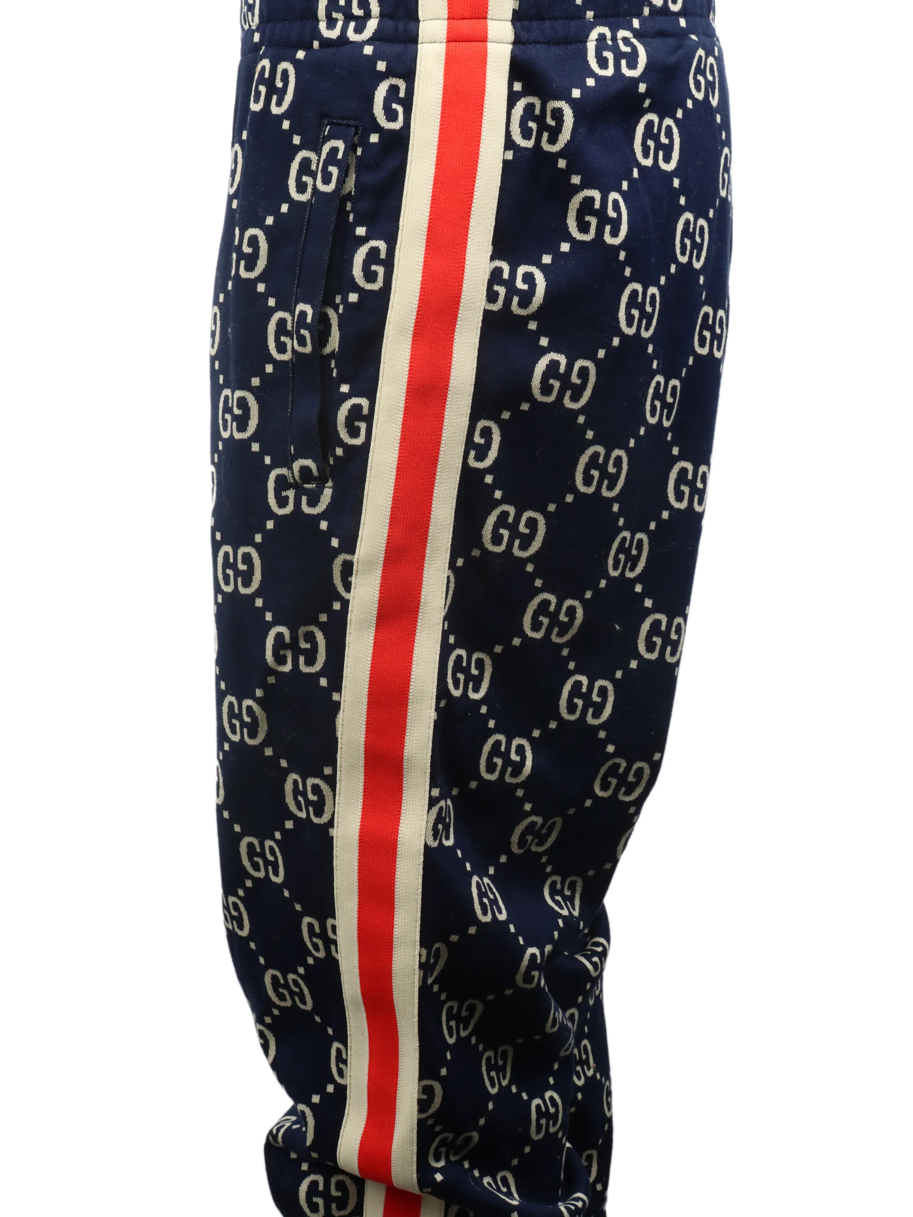 Gucci Blue Monogram Track Pant.
