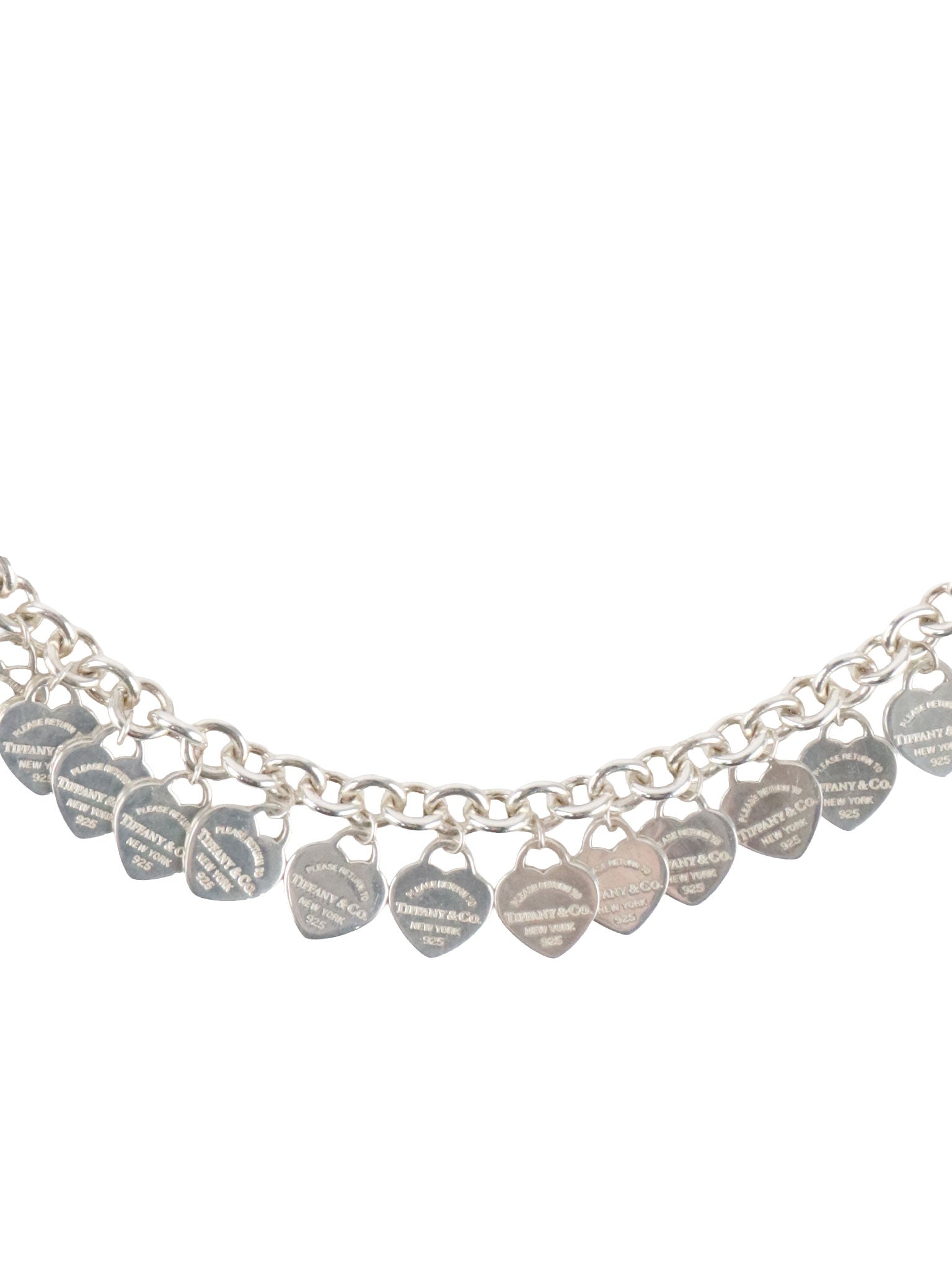 TiffanyCo Mini Multi-Heart Tag Bracelet.