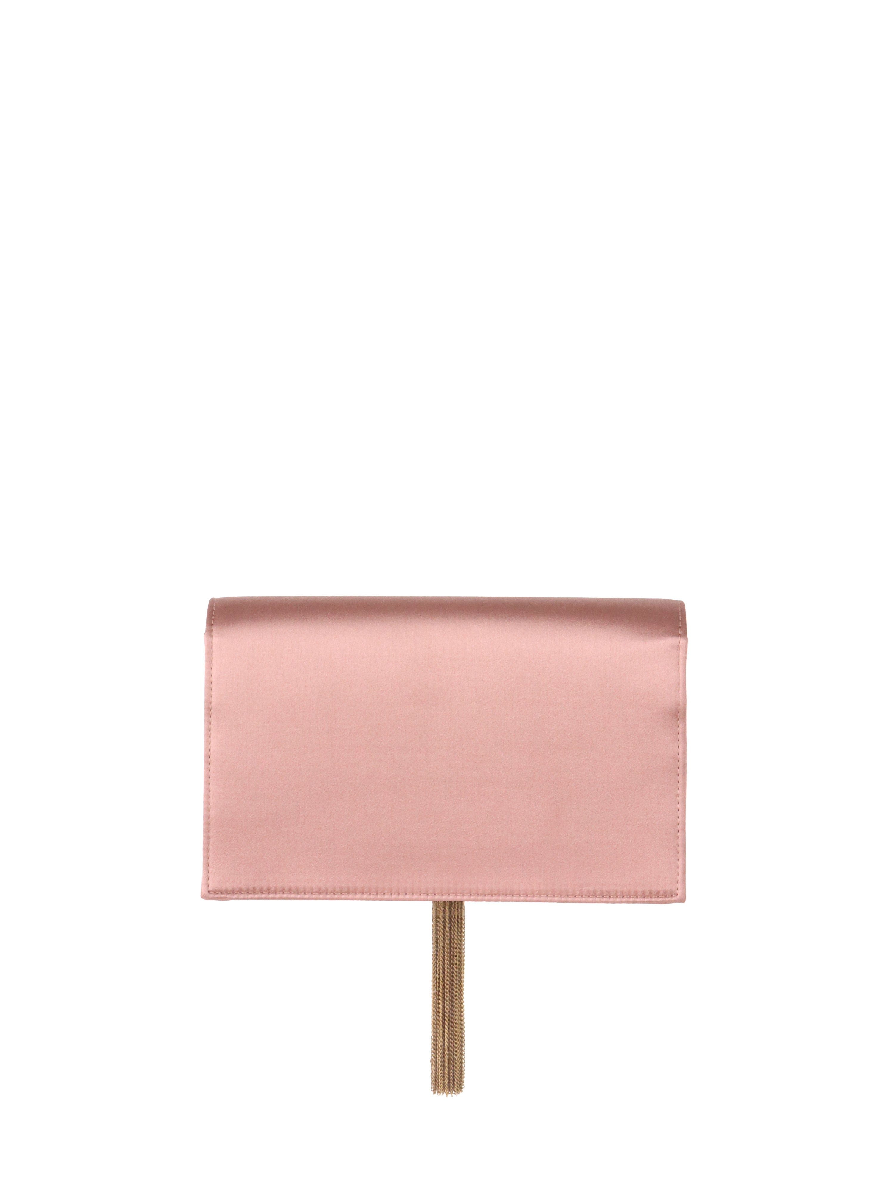 Saint Laurent Pink Satin Small Kate Tassel Bag GHW