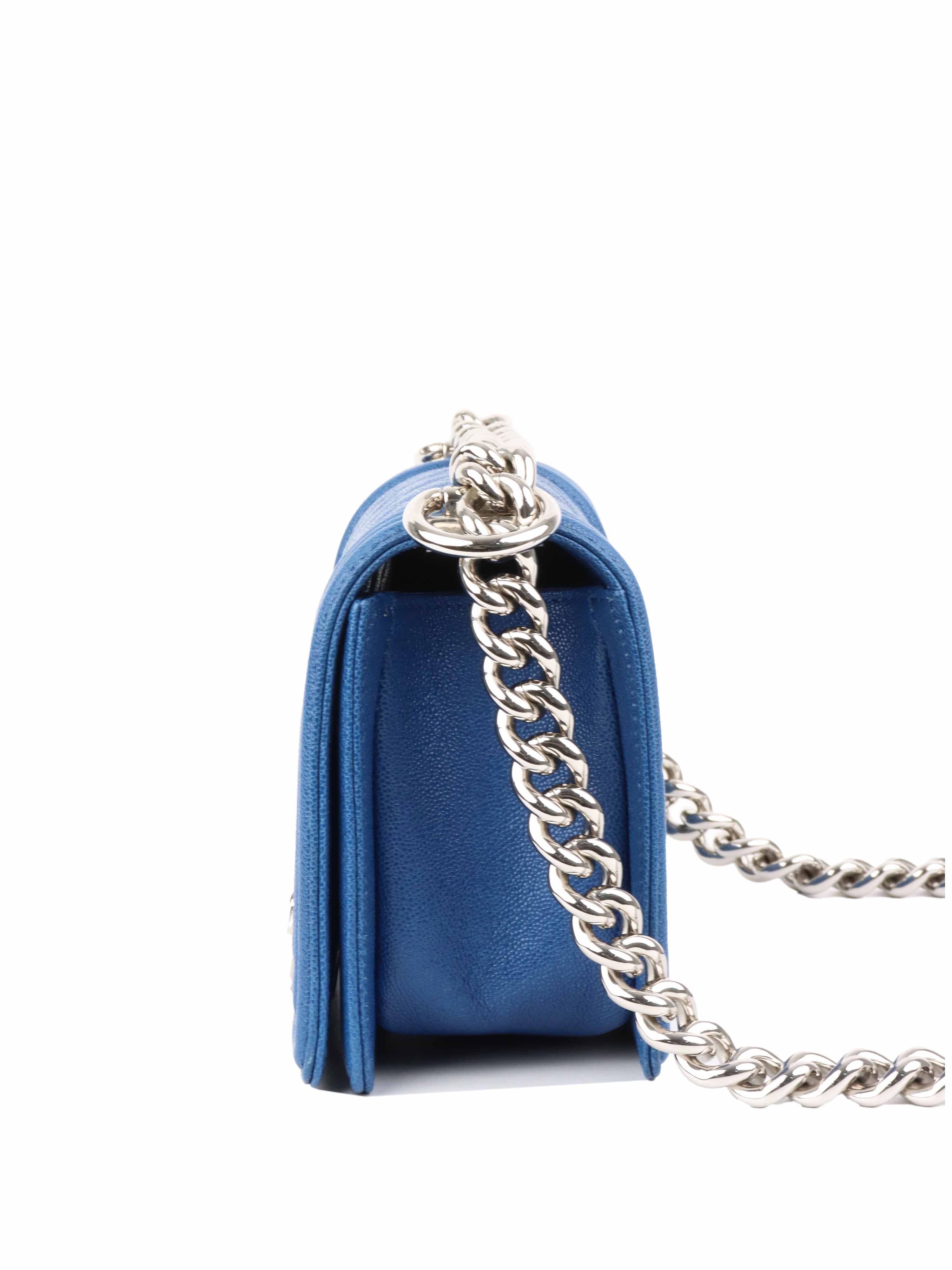 Chanel Blue Small Boy Bag.