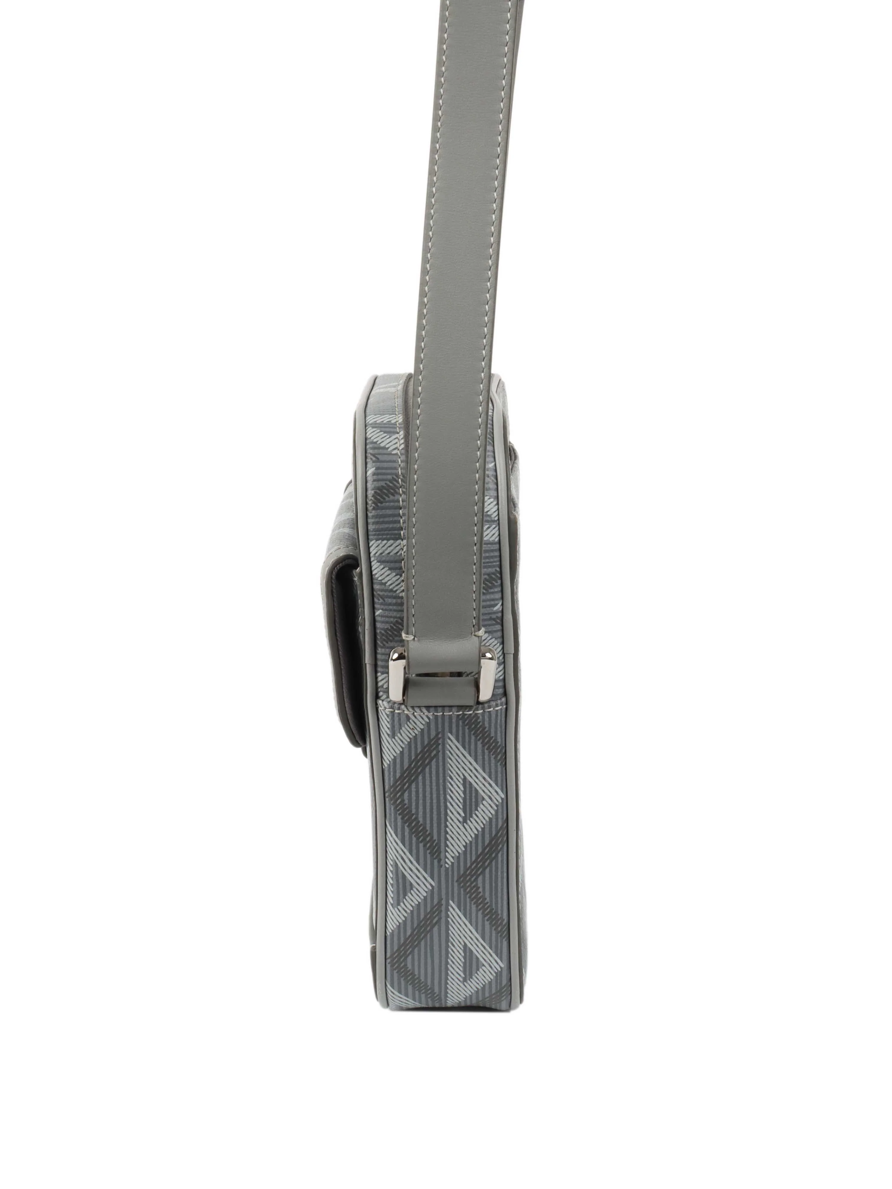Dior Silver Hit The Road Vertical Crossbody Pouch.