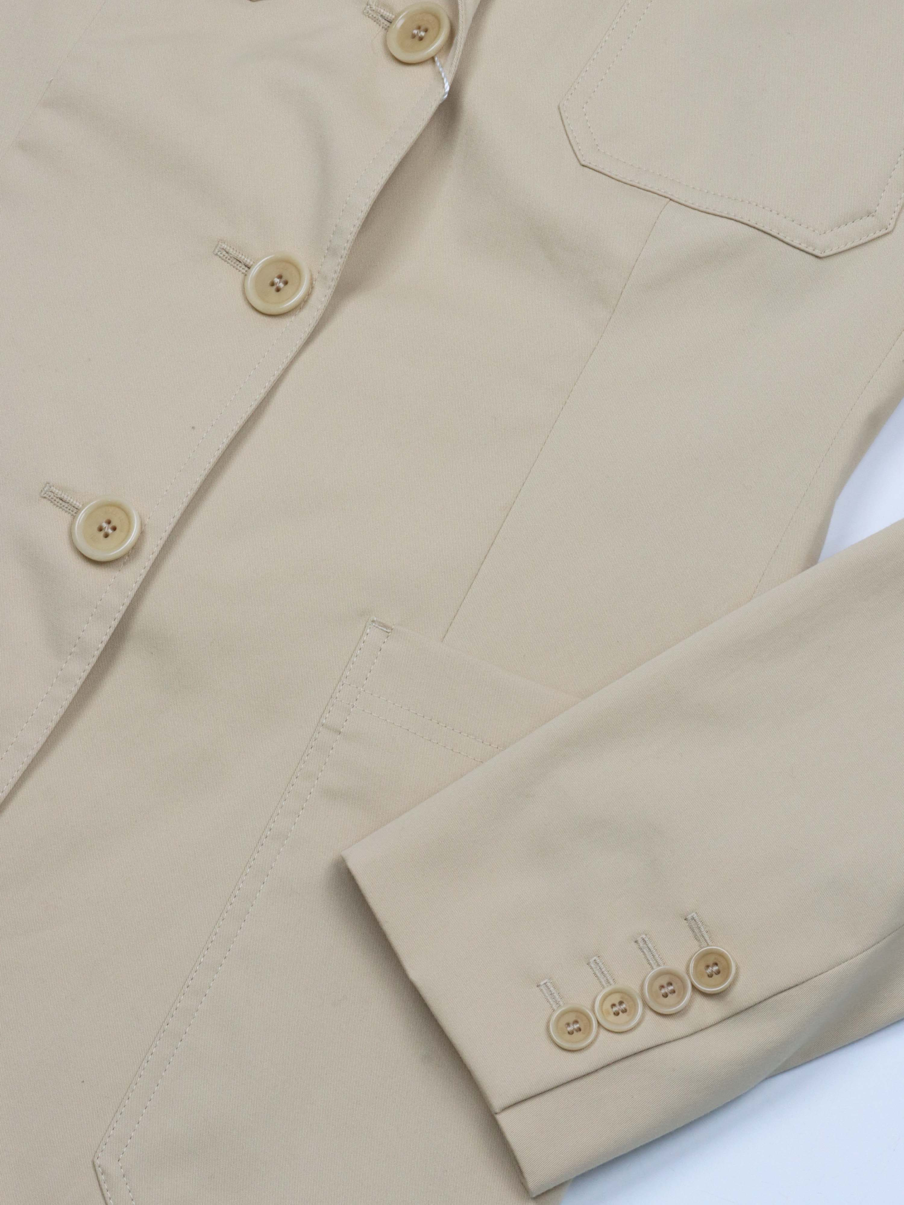 Max Mara Single-Breasted Cotton Blazer.