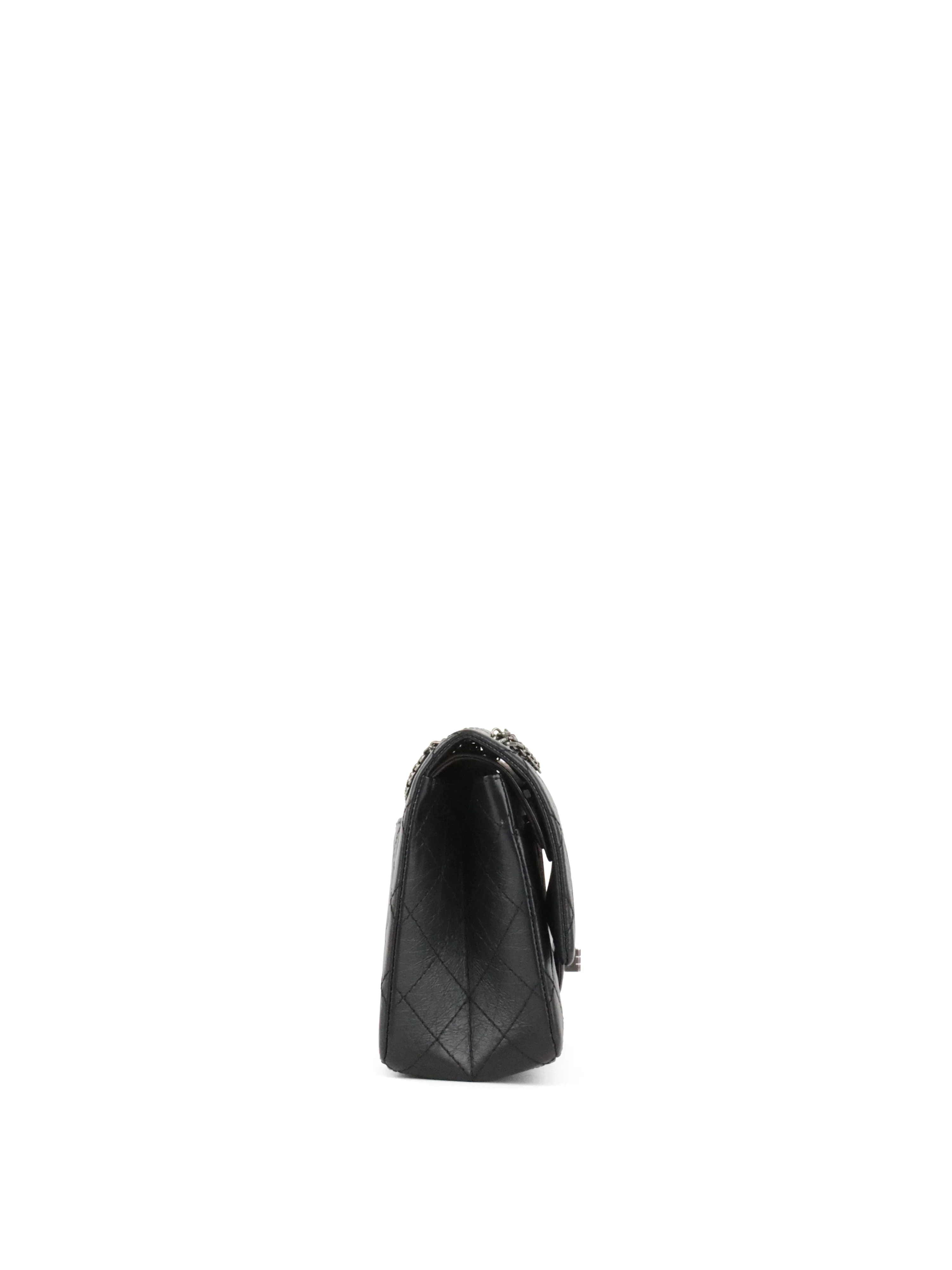Chanel So Black Medium Classic Flap Reissue 2.55