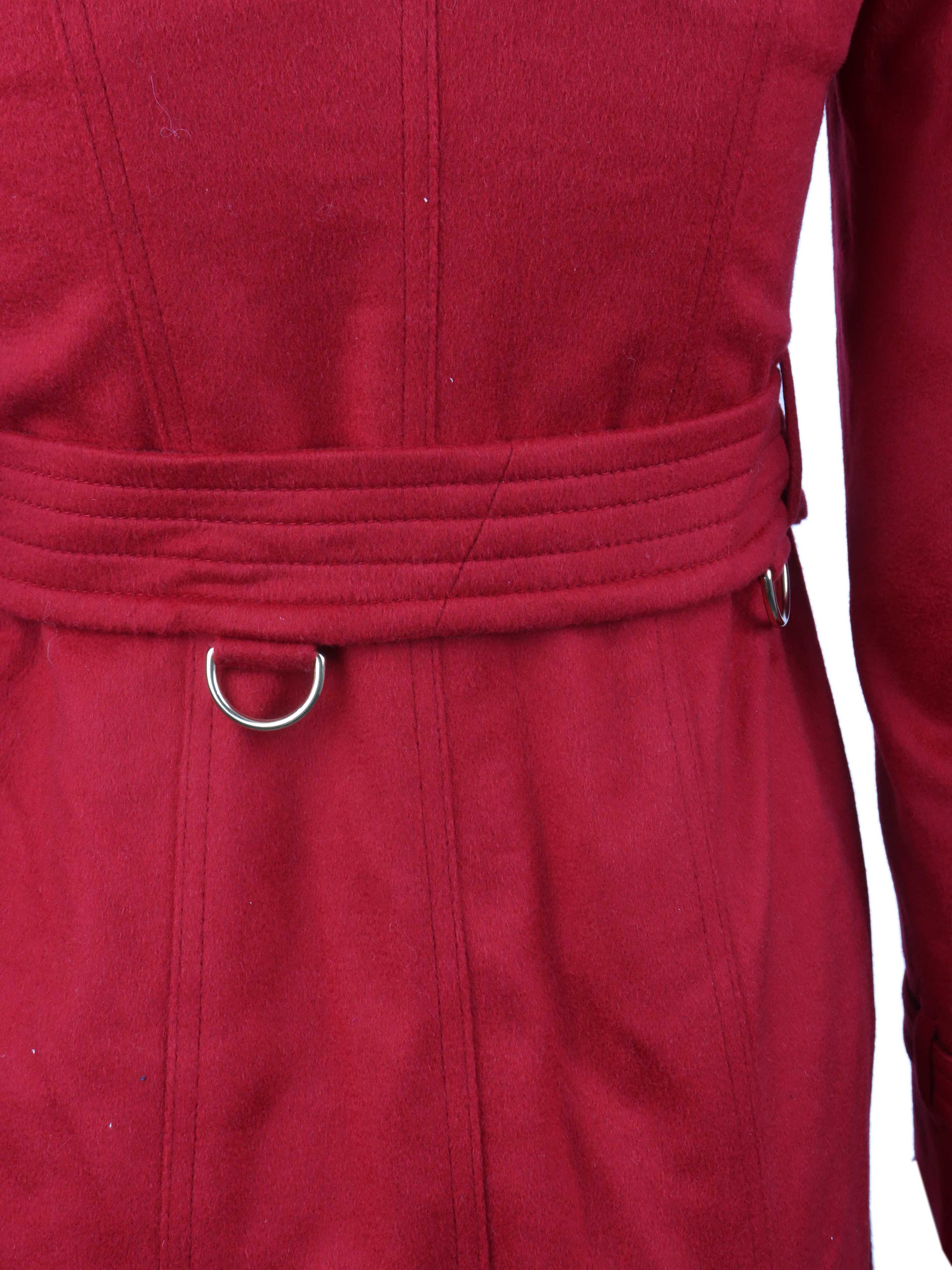Burberry Red Cashmere Coat.
