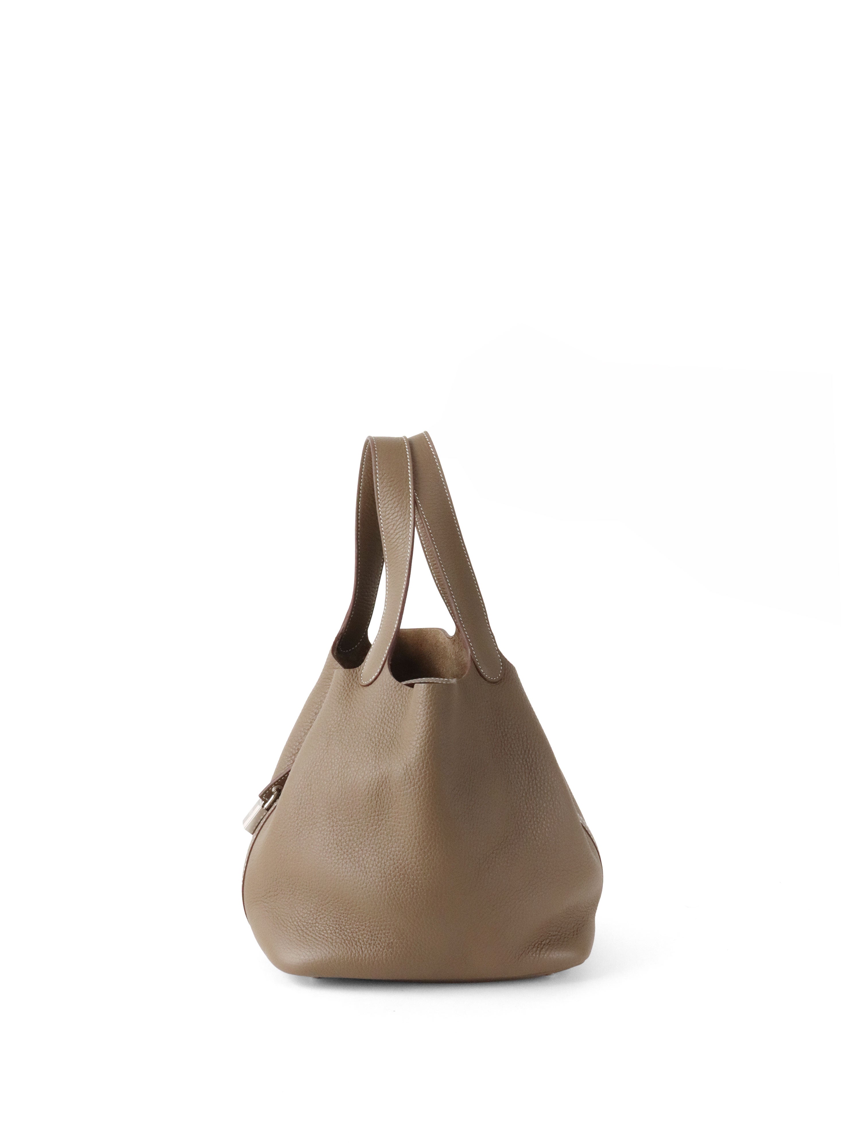 Hermes Etoupe Picotin 22 Bag PHW Stamp Z