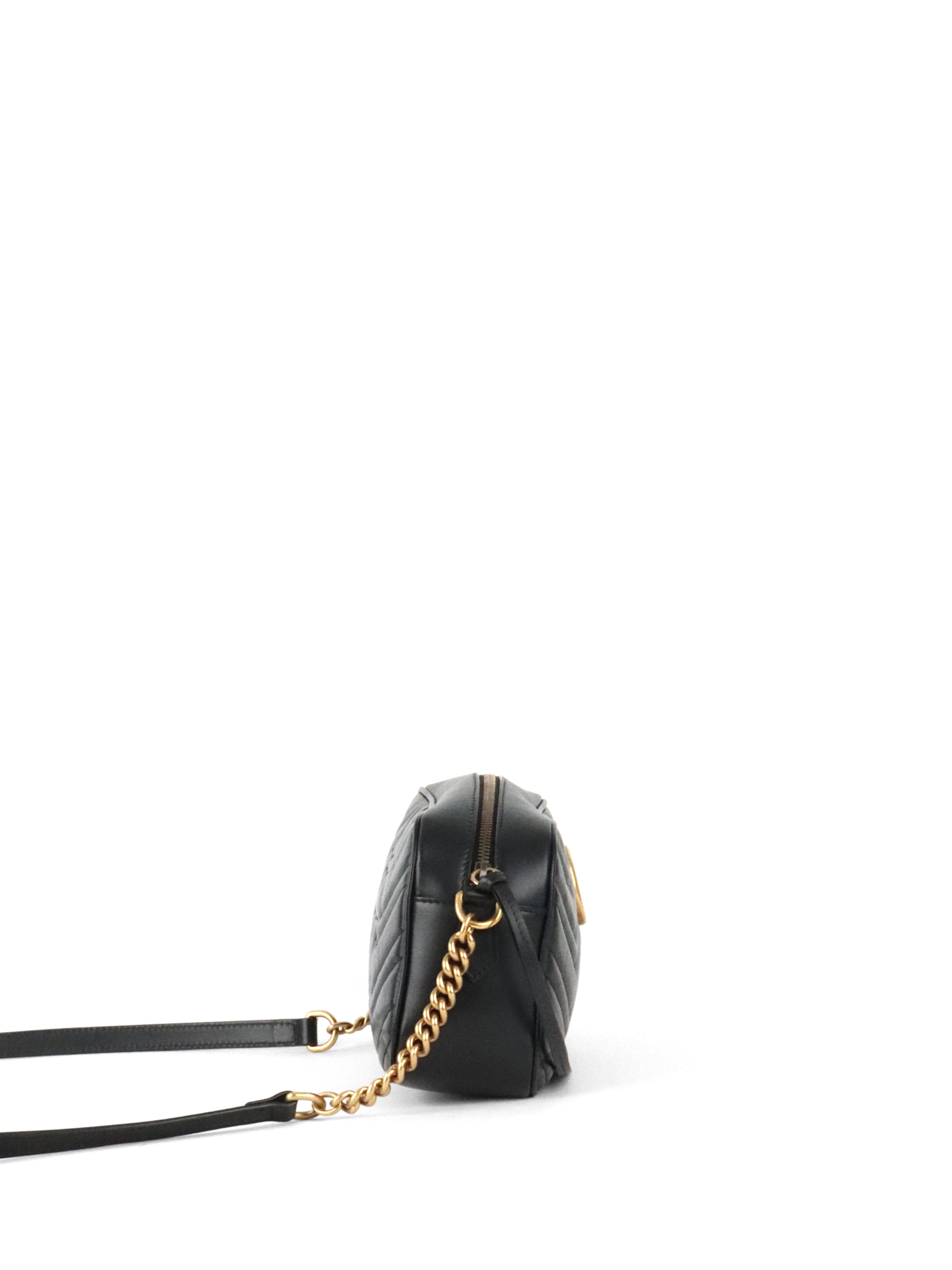 Gucci Black Marmont Camera Bag Small