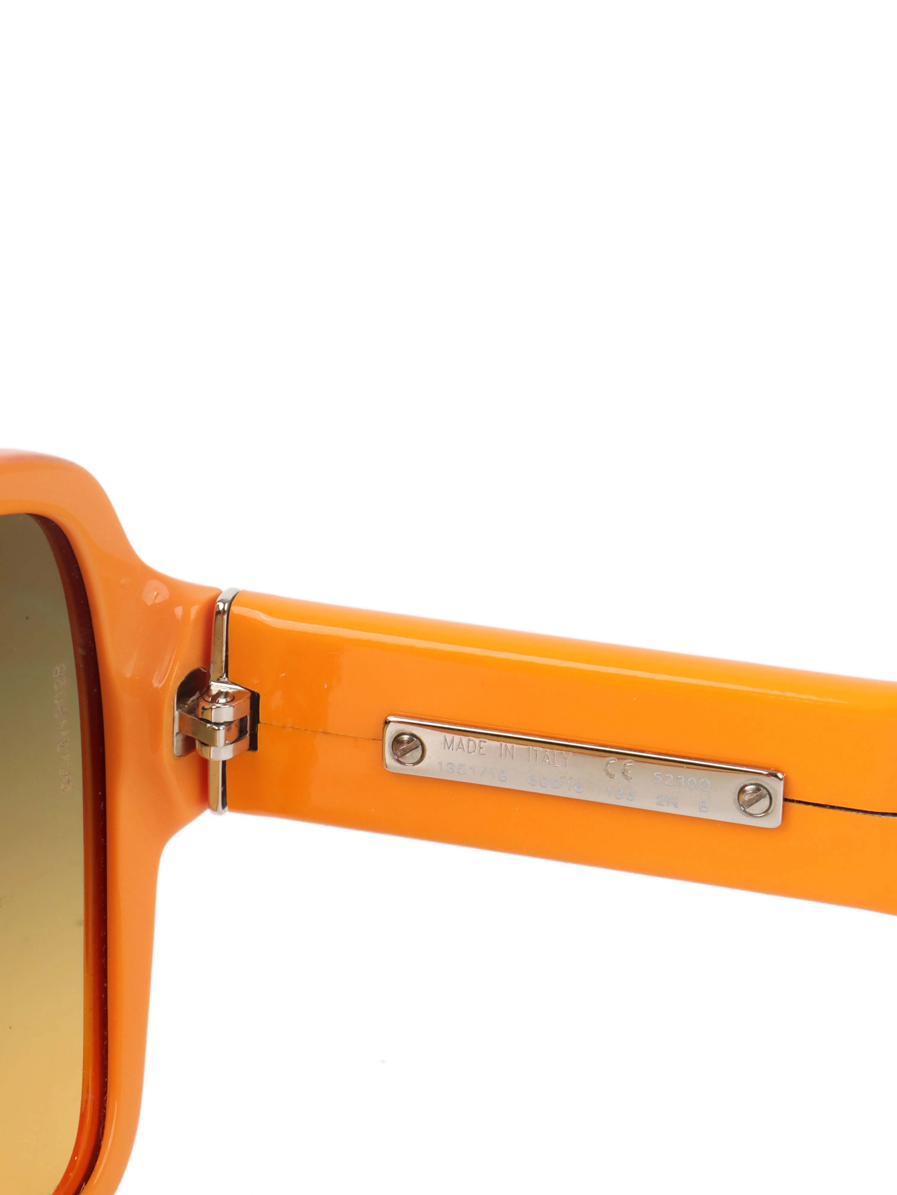 Chanel Orange Frame Sunglasses.