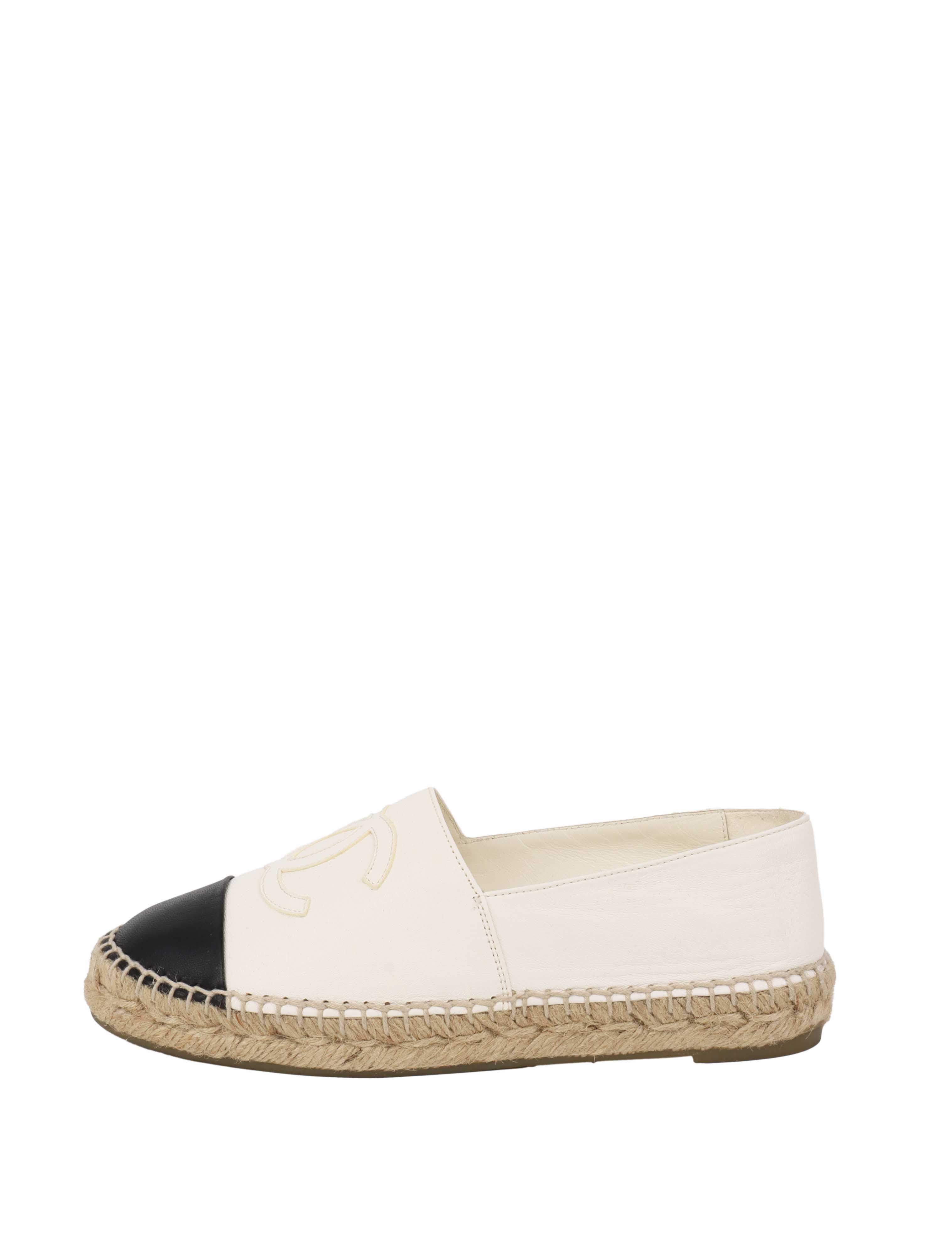 Chanel White Espadrilles.