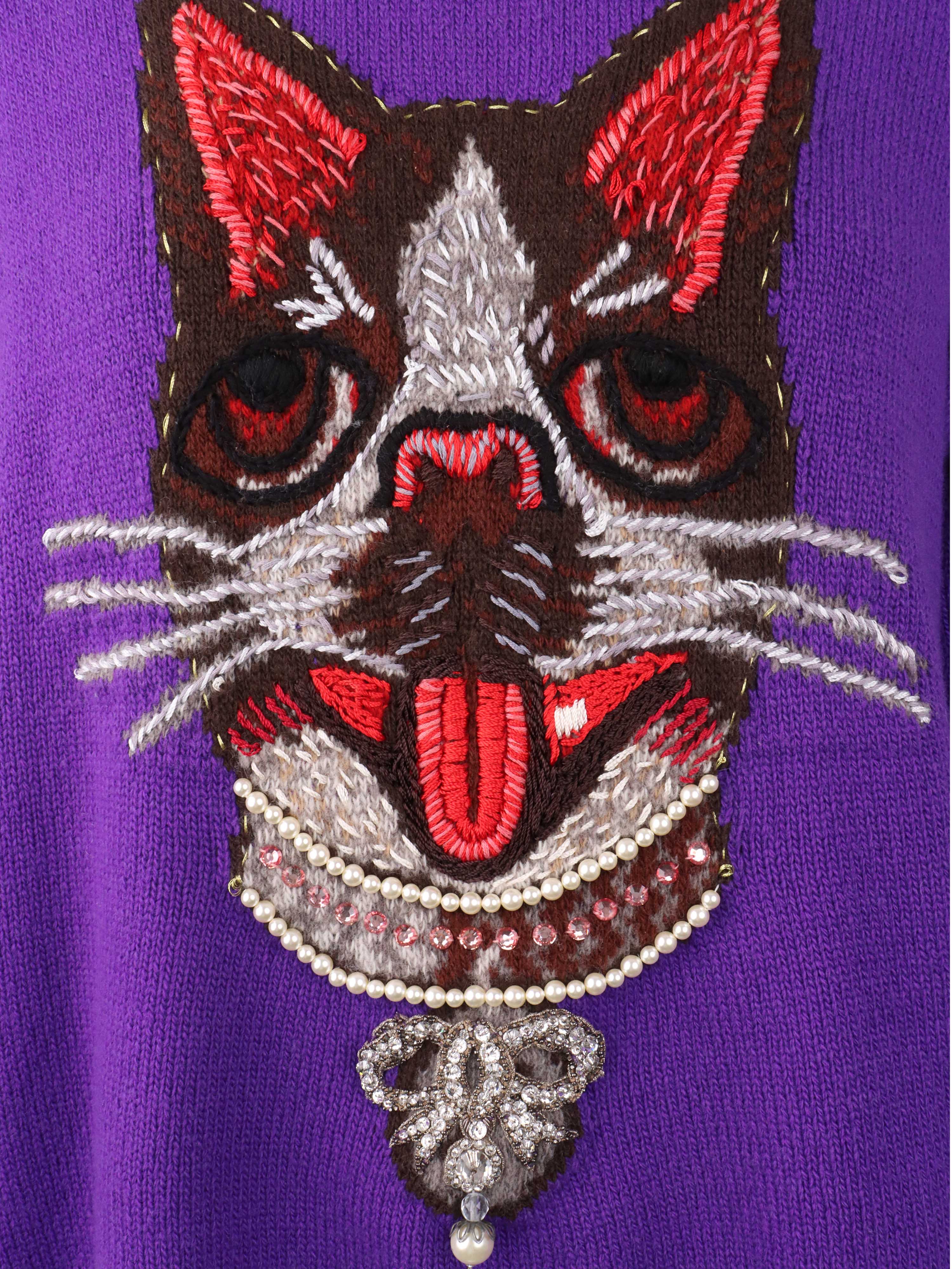 Gucci Purple Knit Bosco Sweater.