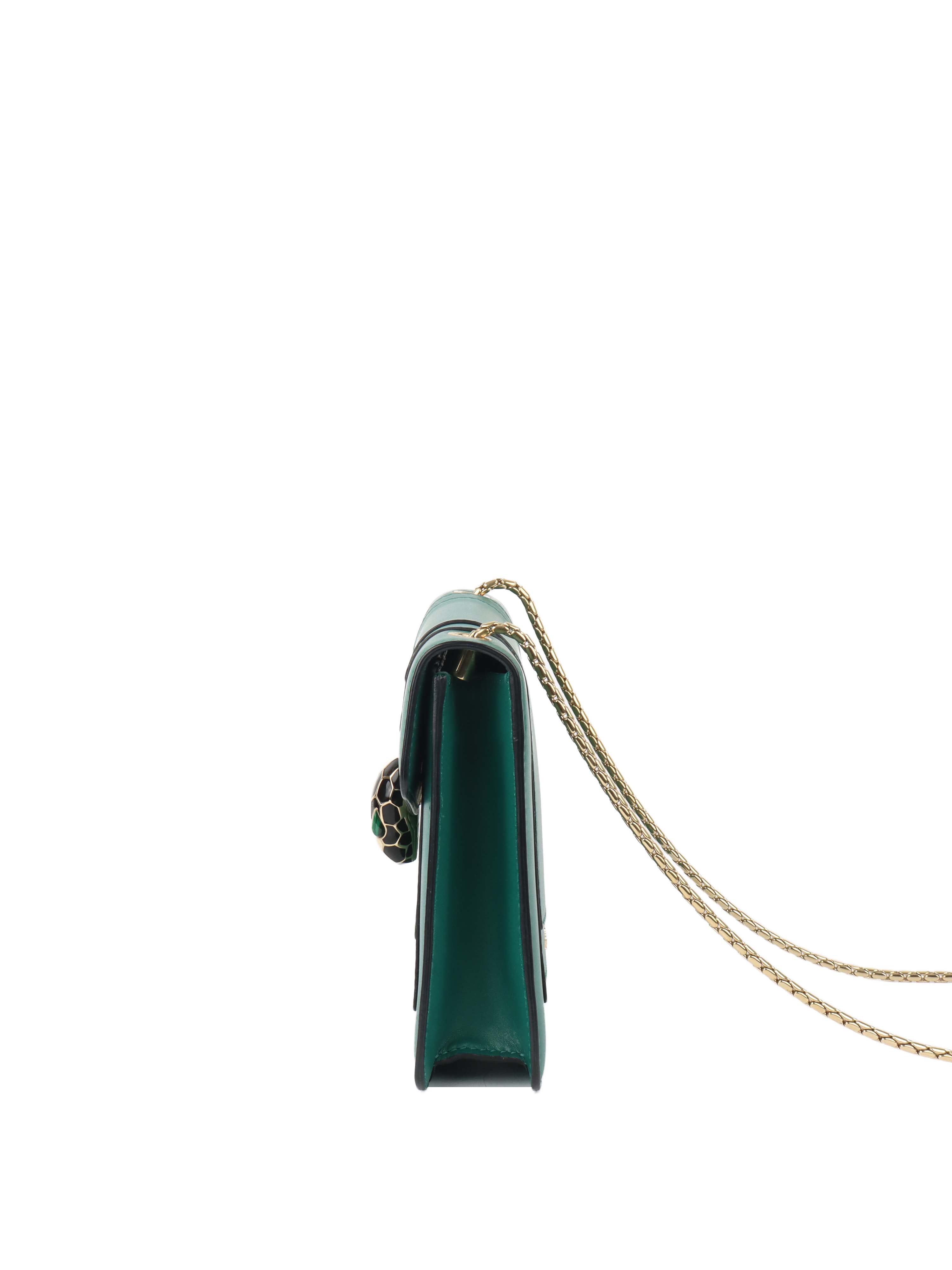 Bvlgari Serpenti Green Forever Chain Bag.