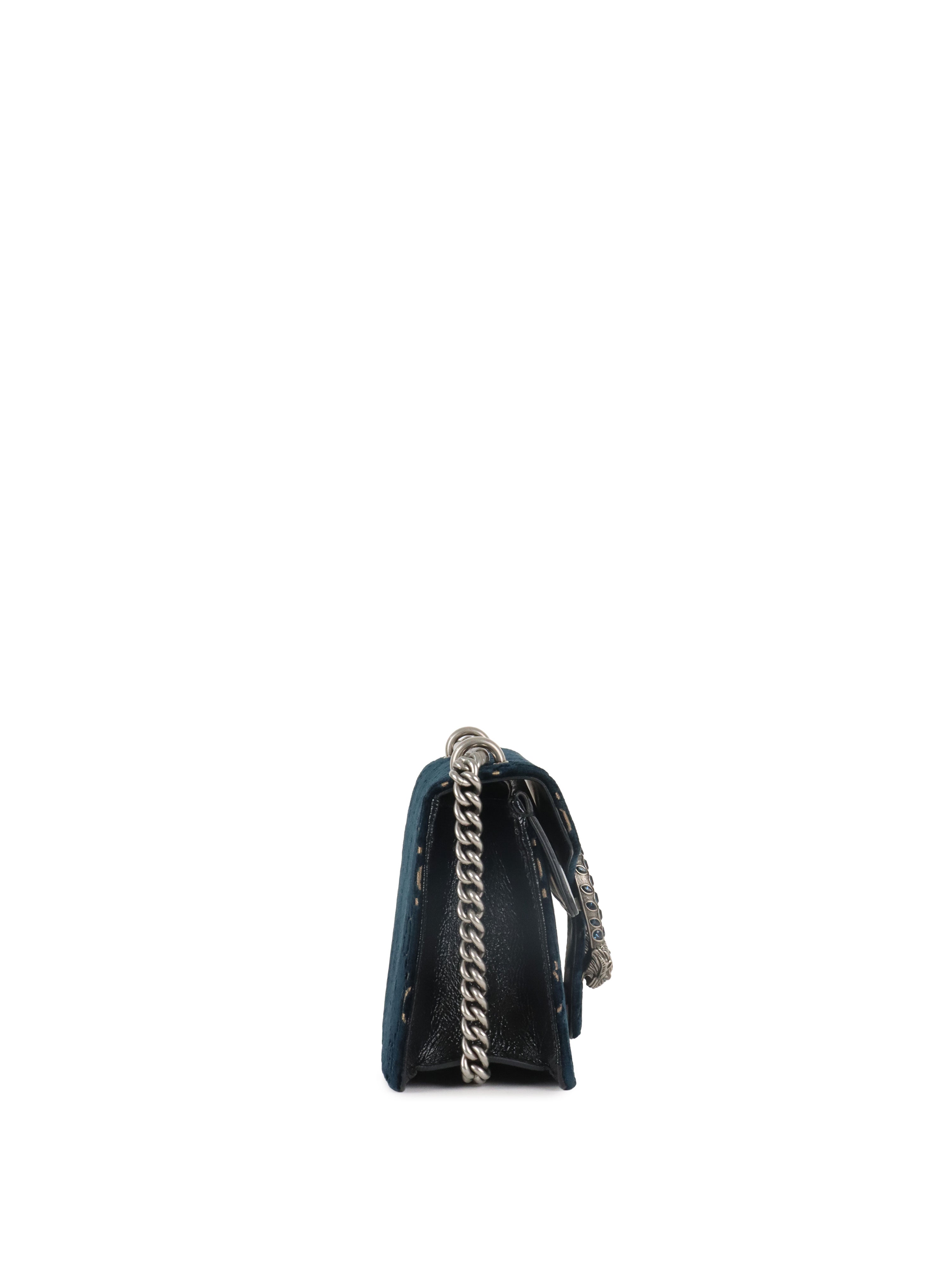 Gucci Small Blue Velvet Dionysus GG Bag