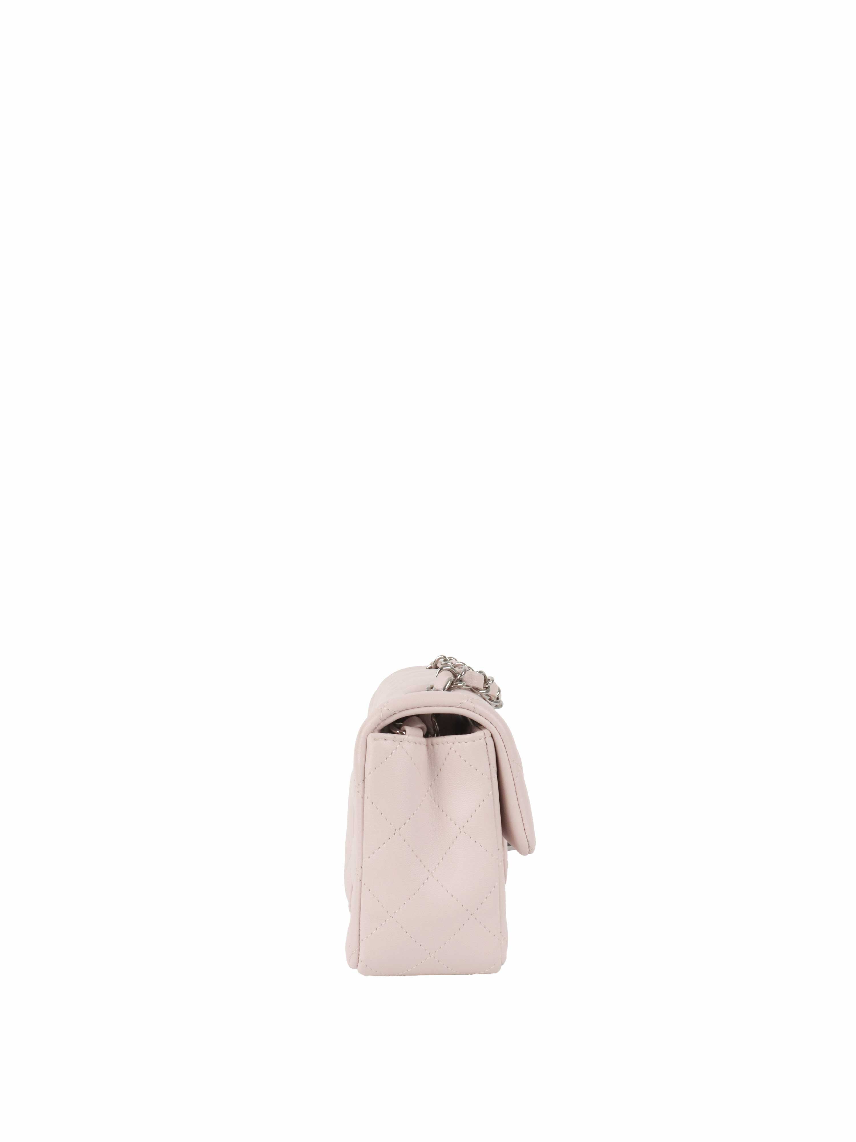 Chanel Light Pink Mini Rectangular Classic Flap SHW.